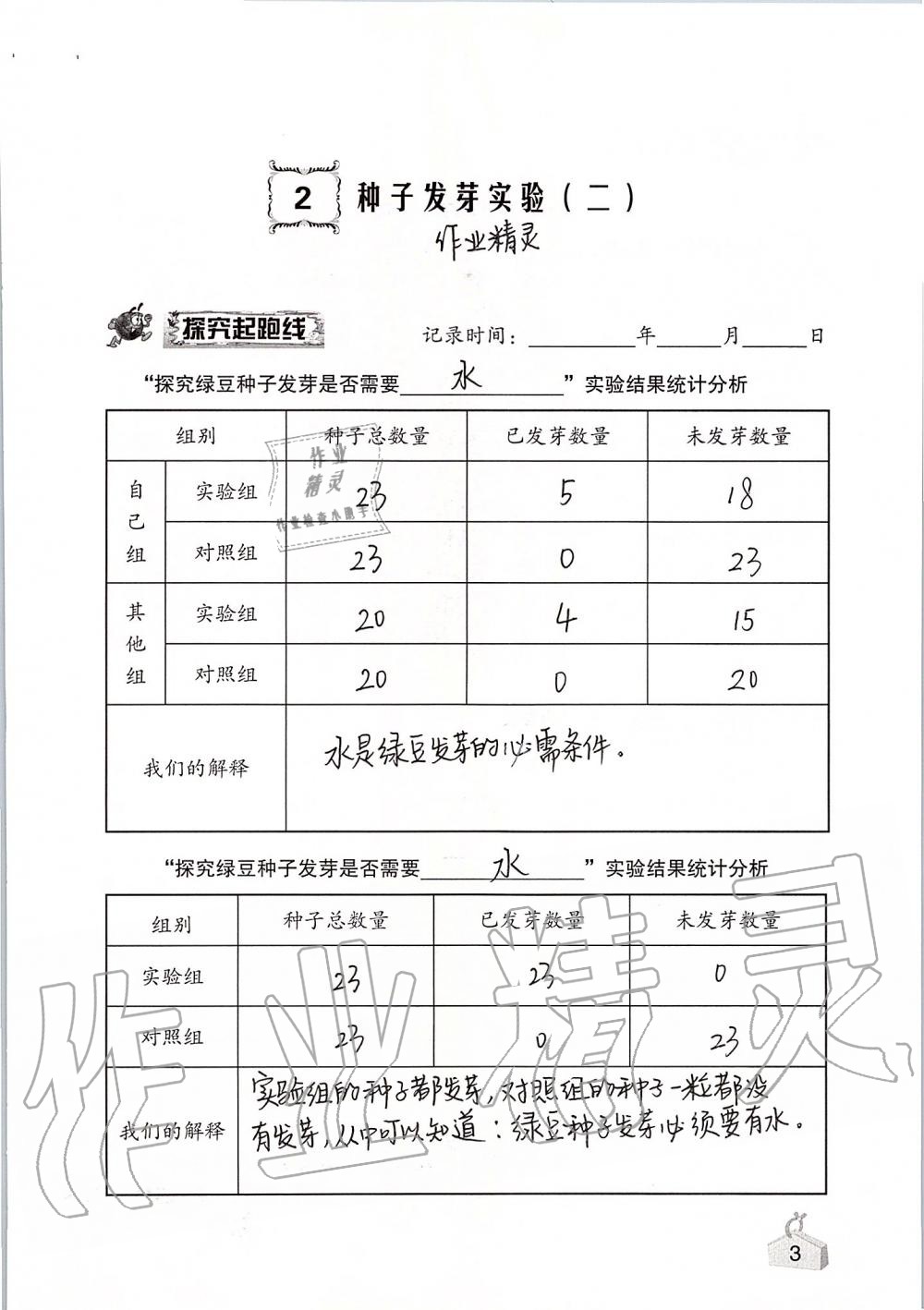 2020年知識與能力訓練五年級科學上冊教科版 第3頁