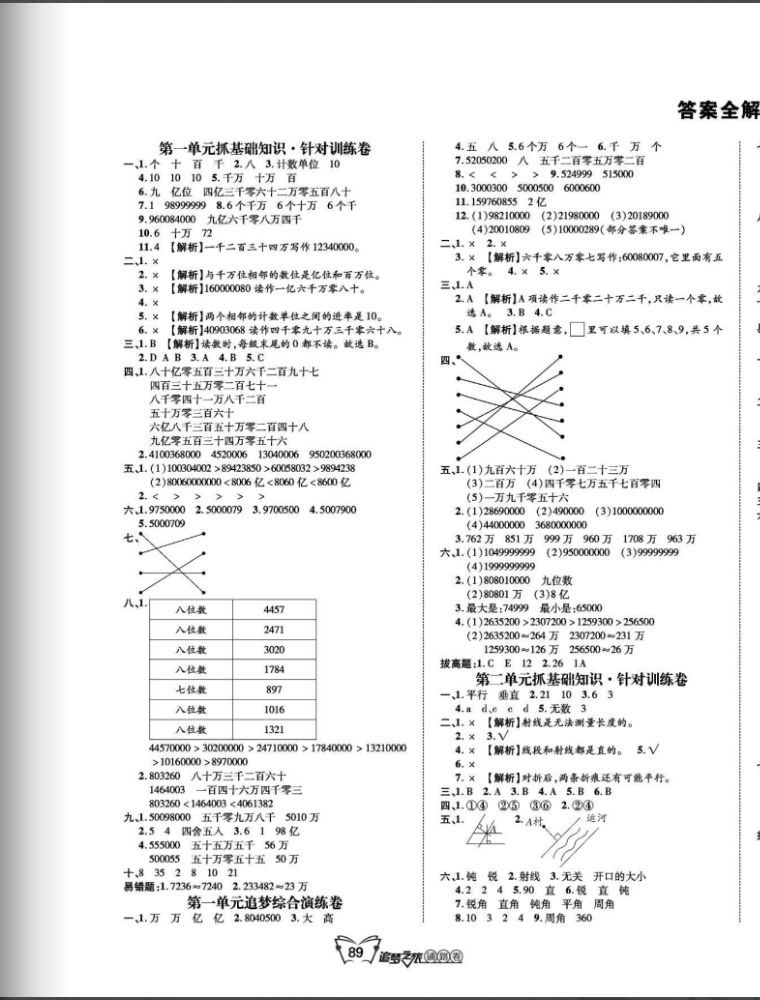 2020年追夢(mèng)之旅鋪路卷四年級(jí)數(shù)學(xué)上冊(cè)北師大版河南專版 第1頁(yè)