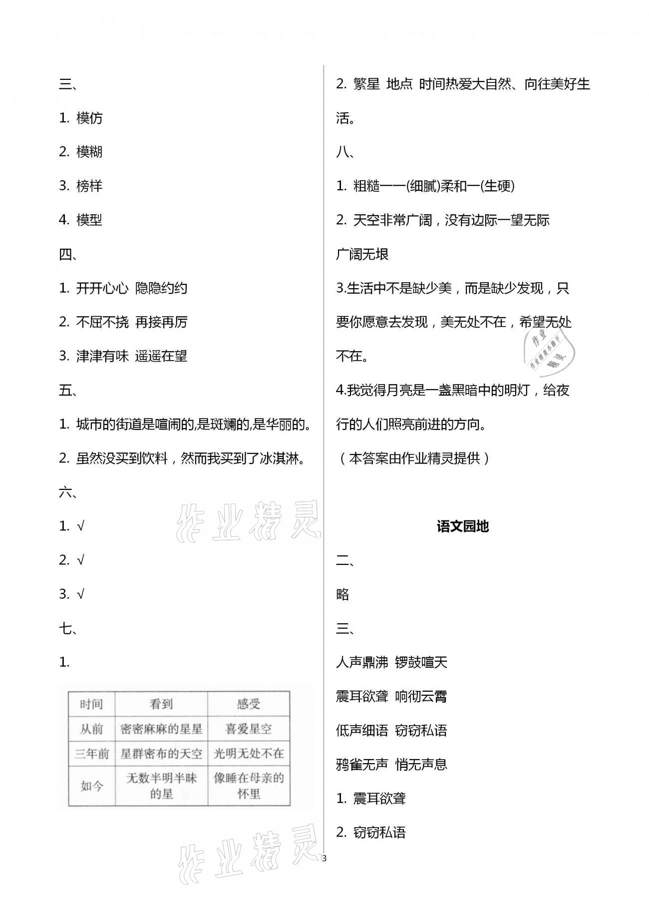 2020年小學(xué)同步練習(xí)冊四年級語文上冊人教版 第3頁