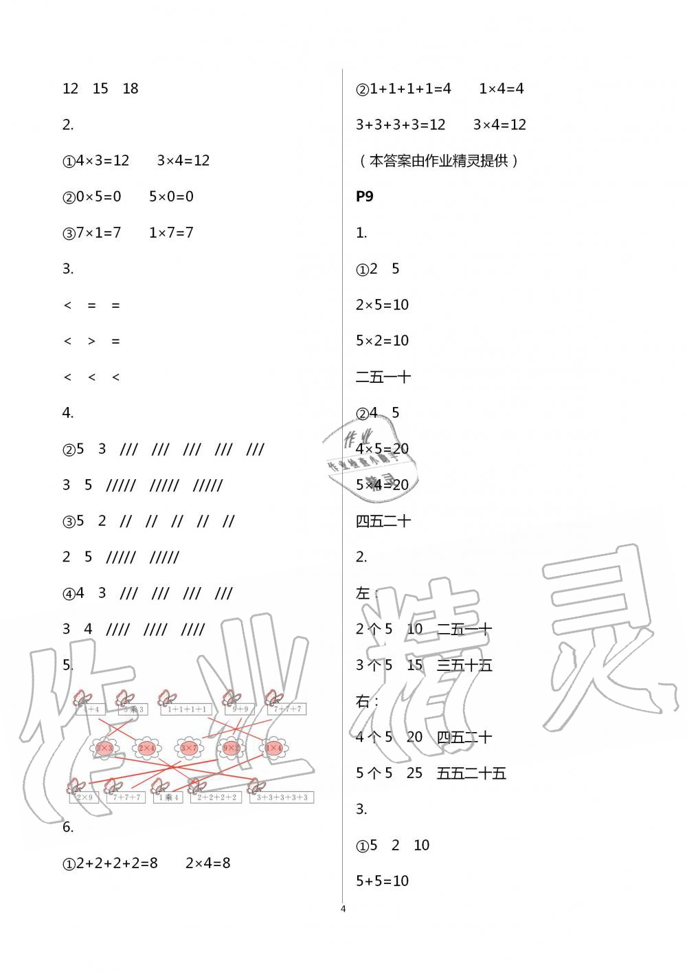 2020年口算題卡升級(jí)練二年級(jí)上冊(cè)青島版 第4頁