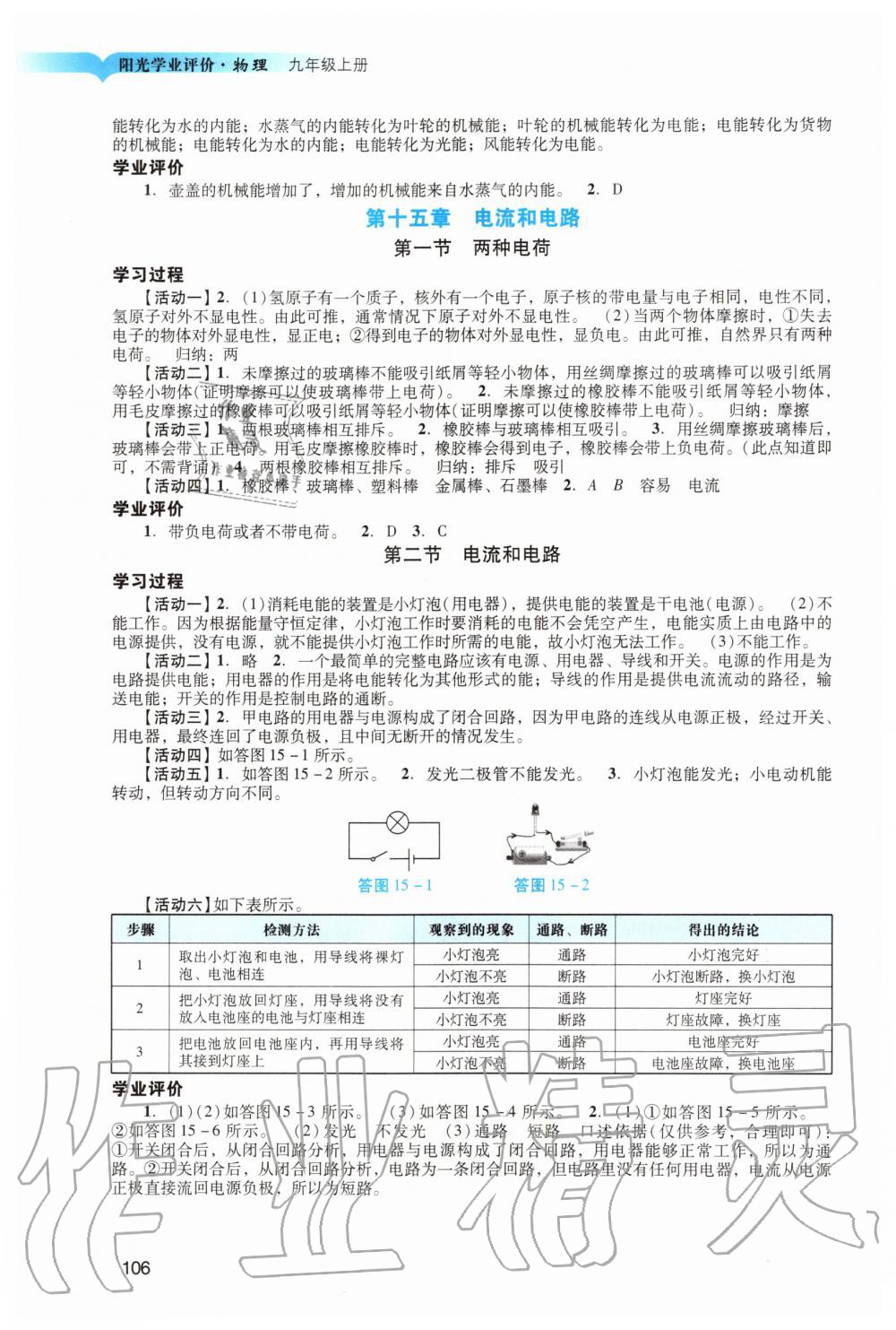 2020年陽光學(xué)業(yè)評(píng)價(jià)九年級(jí)物理上冊(cè)人教版 第4頁