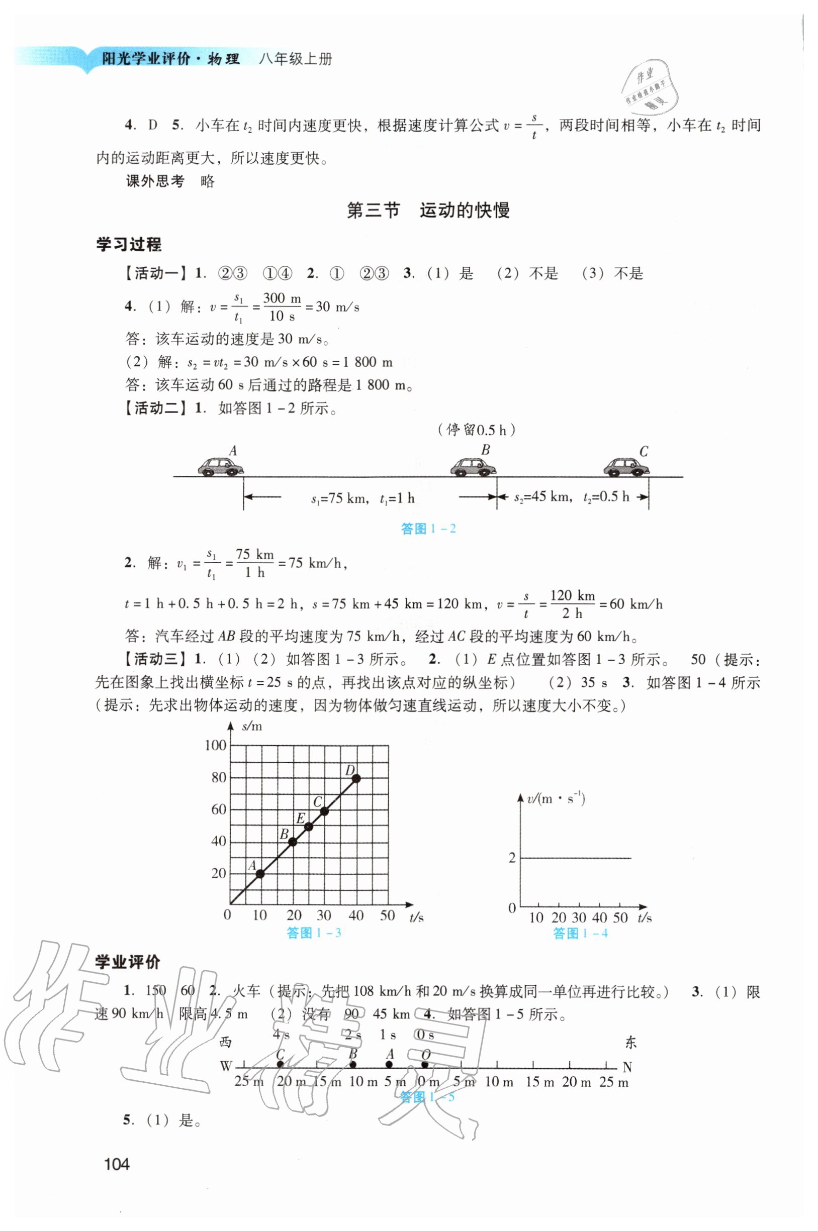 2020年陽光學業(yè)評價八年級物理上冊人教版 第2頁