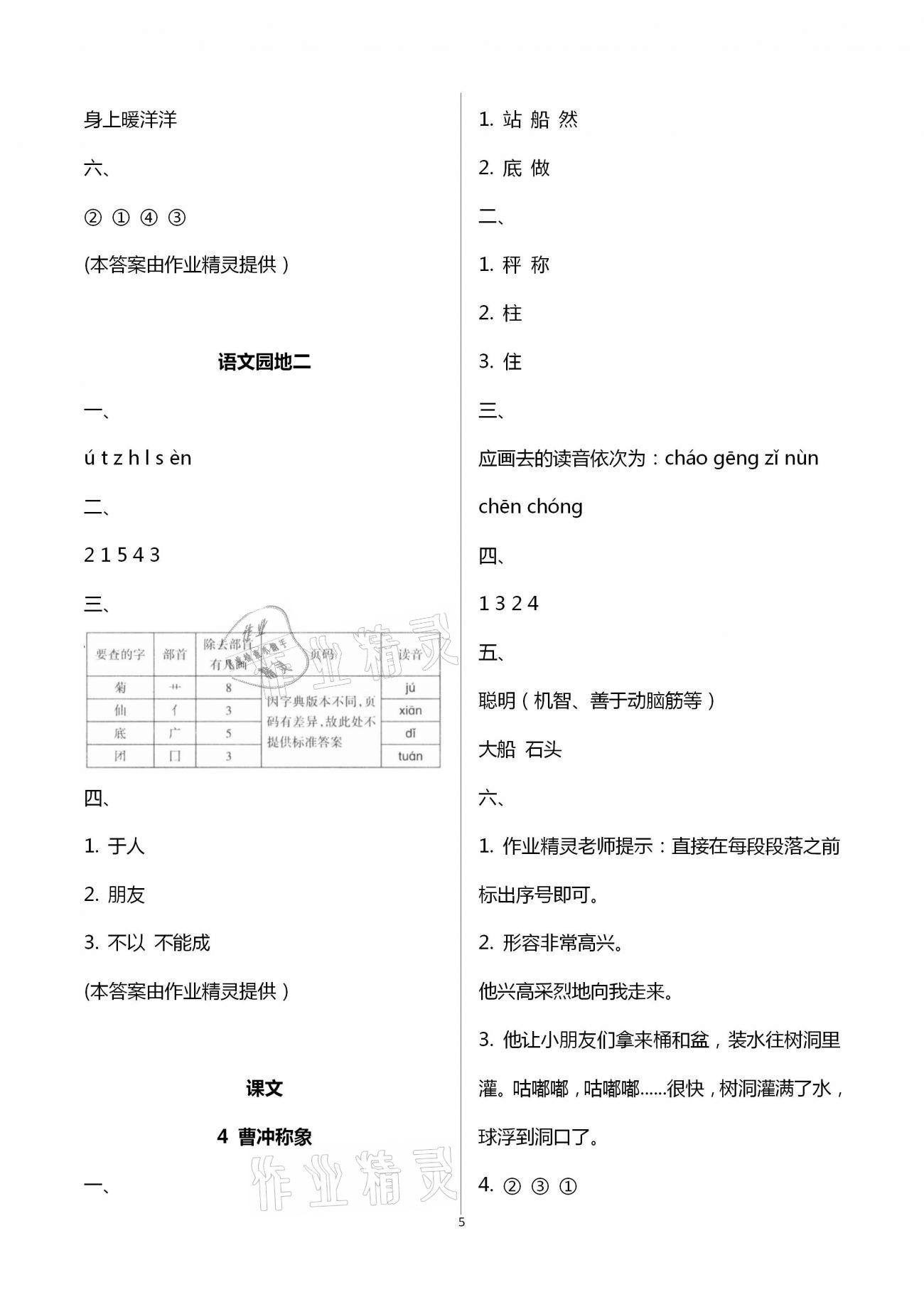 2020年小學(xué)語文同步練習(xí)二年級上冊人教版西南師范大學(xué)出版社 第5頁