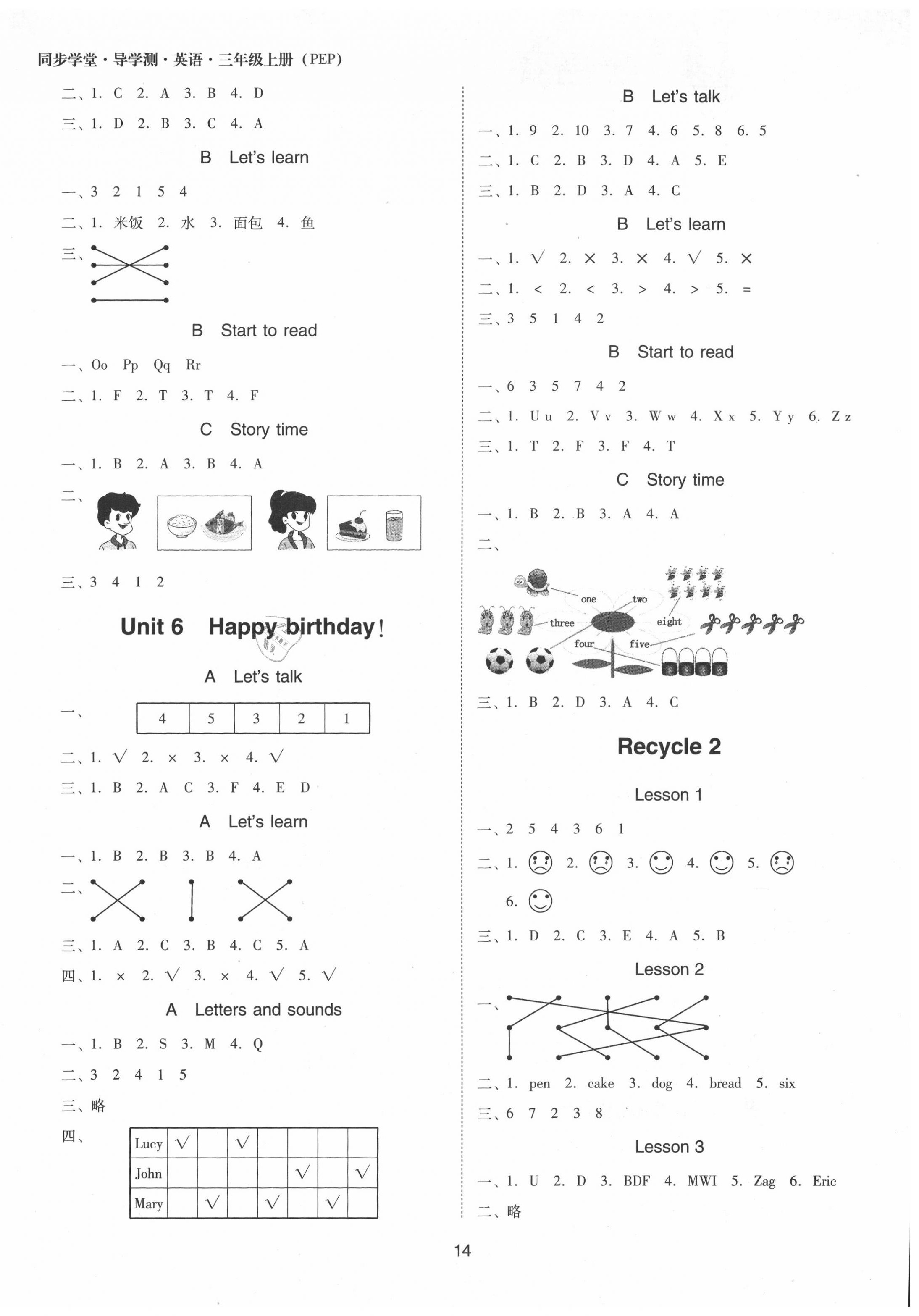 2020年同步學堂導學測三年級英語上冊人教PEP版 第4頁