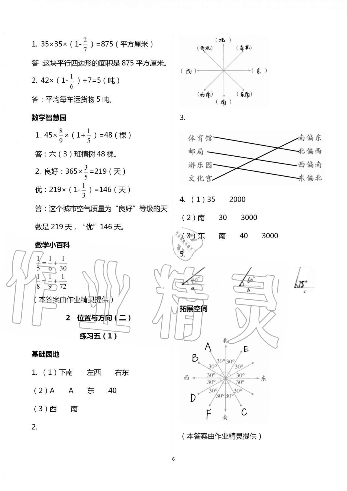 2020年新編基礎(chǔ)訓(xùn)練六年級數(shù)學(xué)上冊人教版 第6頁