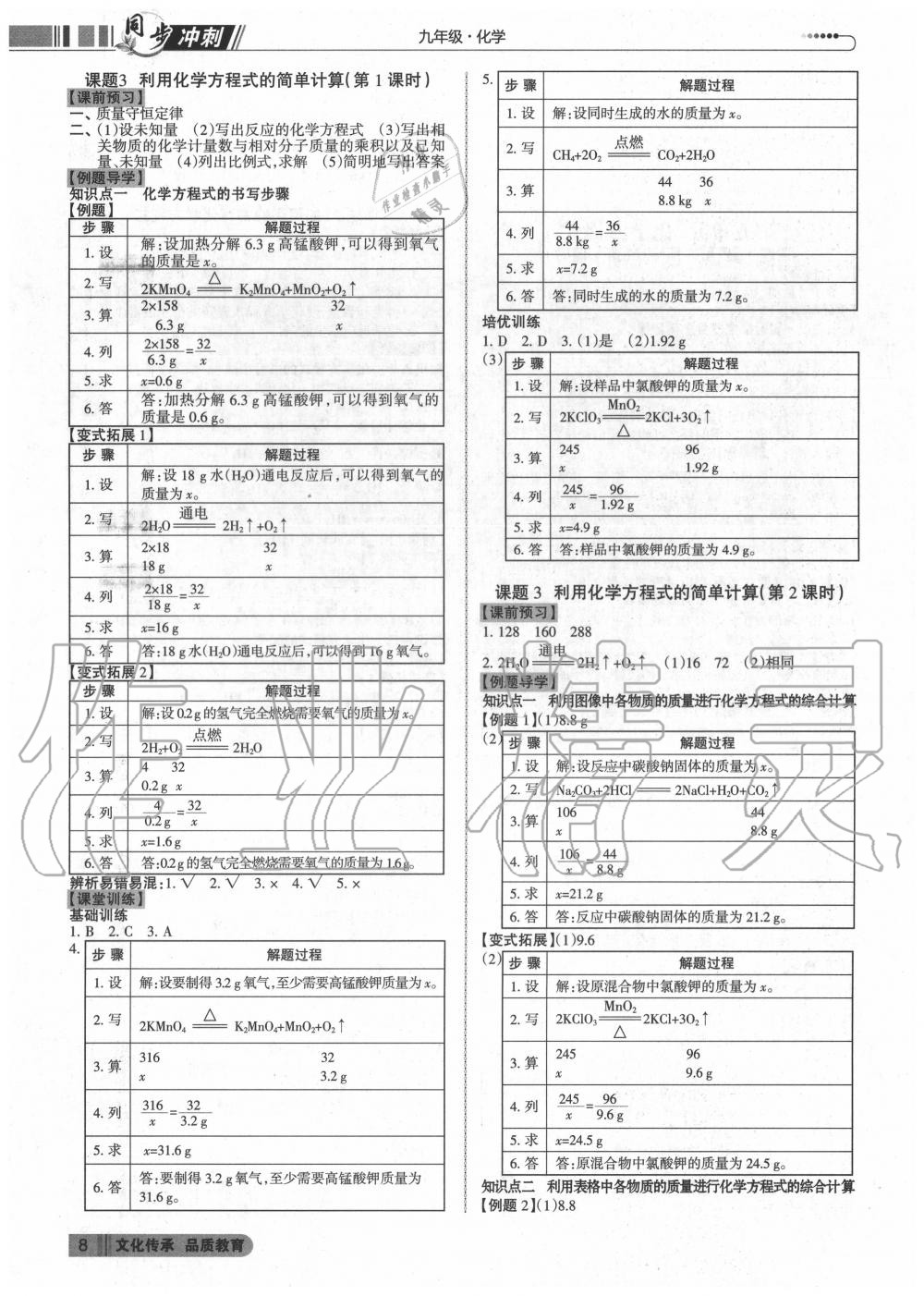 2020年同步沖刺九年級化學全一冊人教版 第8頁