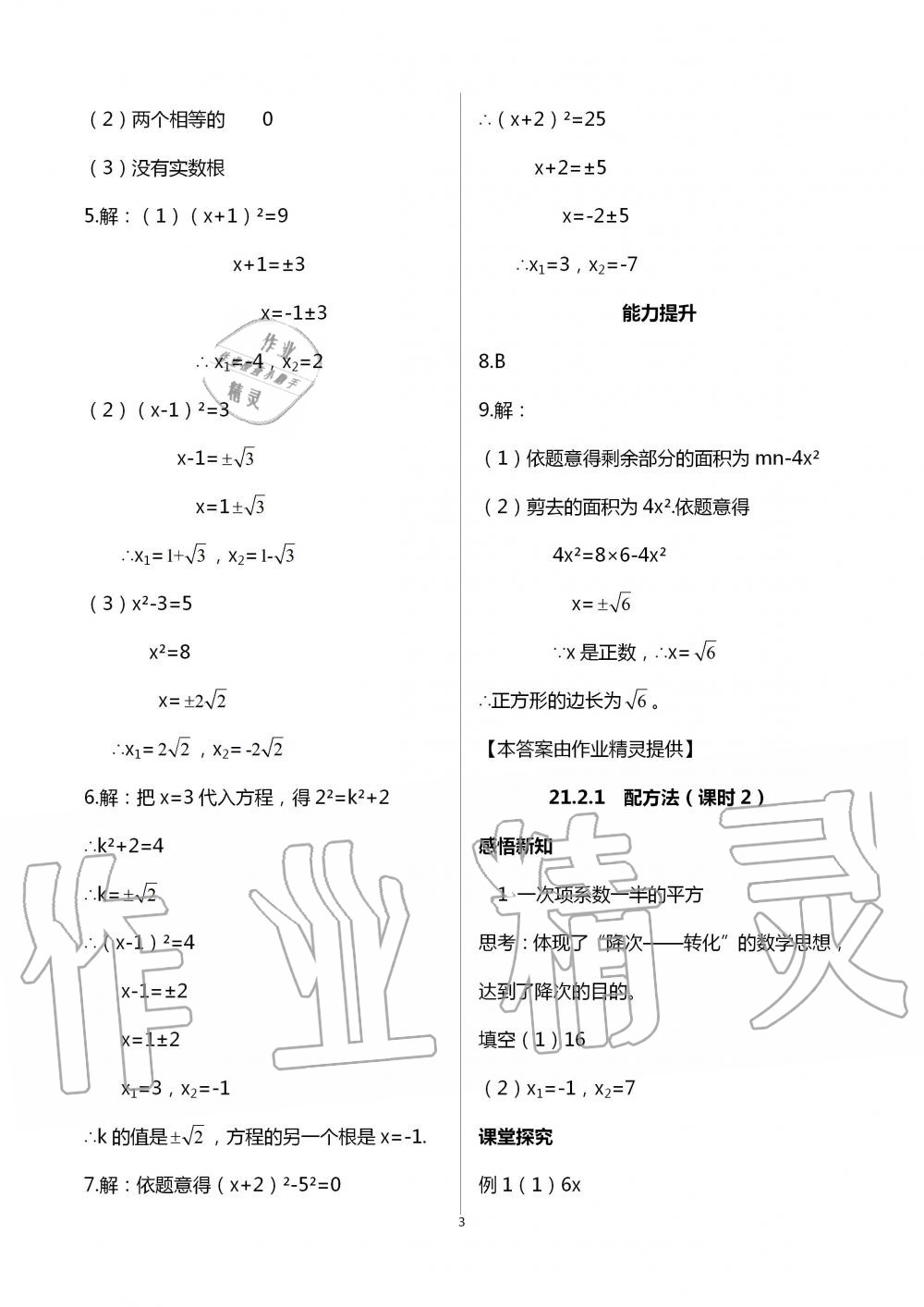 2020年學習指要九年級數(shù)學上冊人教版 第3頁