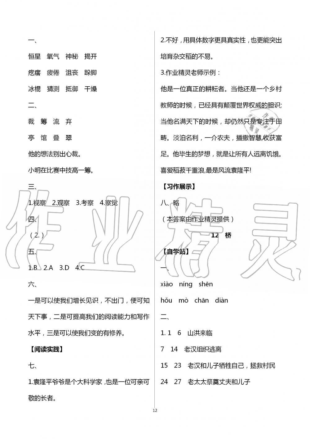 2020年新课堂同步学习与探究六年级语文上册人教版枣庄专版 第12页