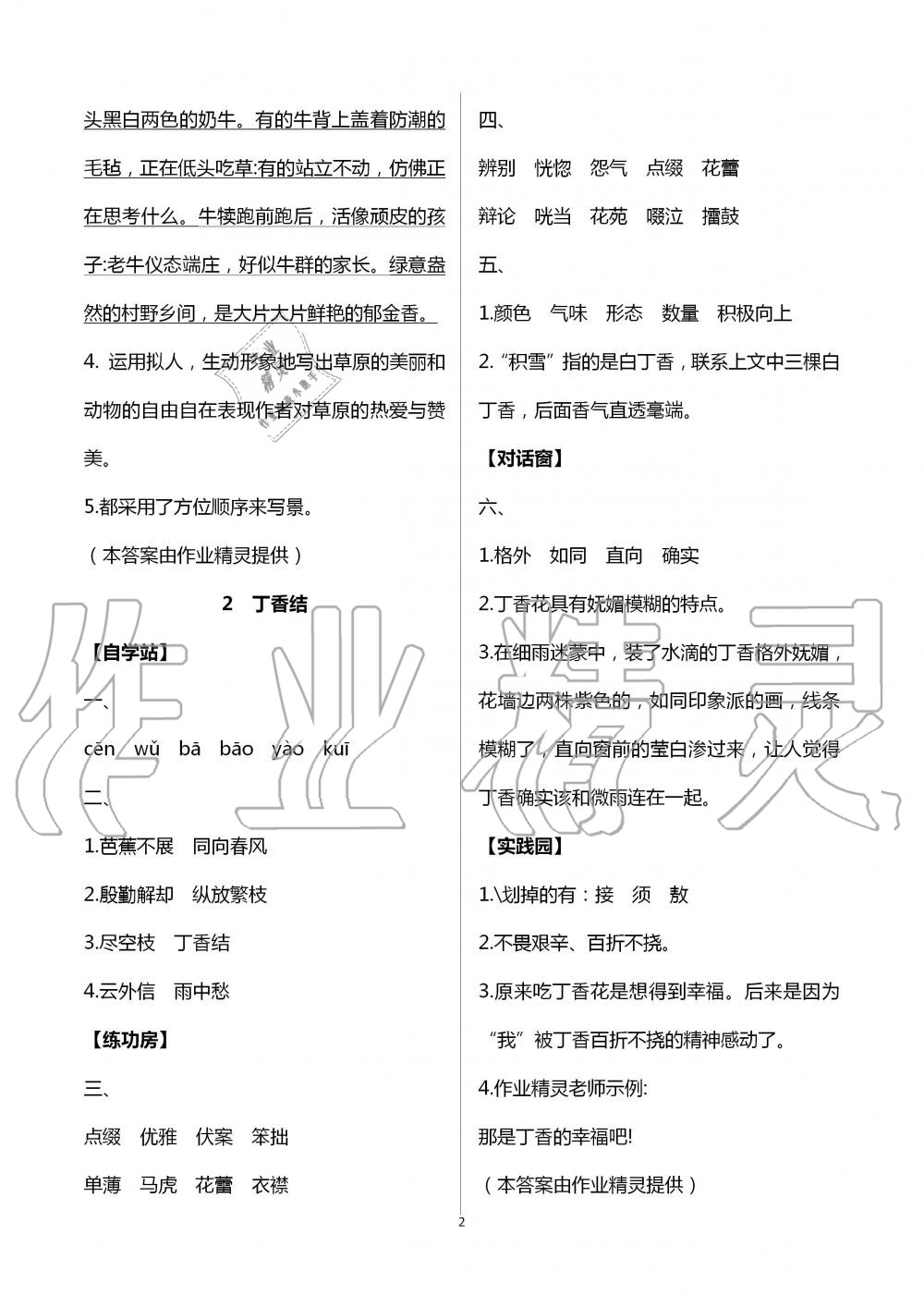 2020年新課堂同步學(xué)習(xí)與探究六年級(jí)語文上冊(cè)人教版棗莊專版 第2頁