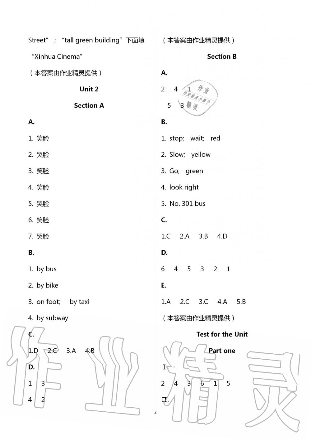 2020年新课堂同步学习与探究英语六年级上学期人教版枣庄专版 第2页