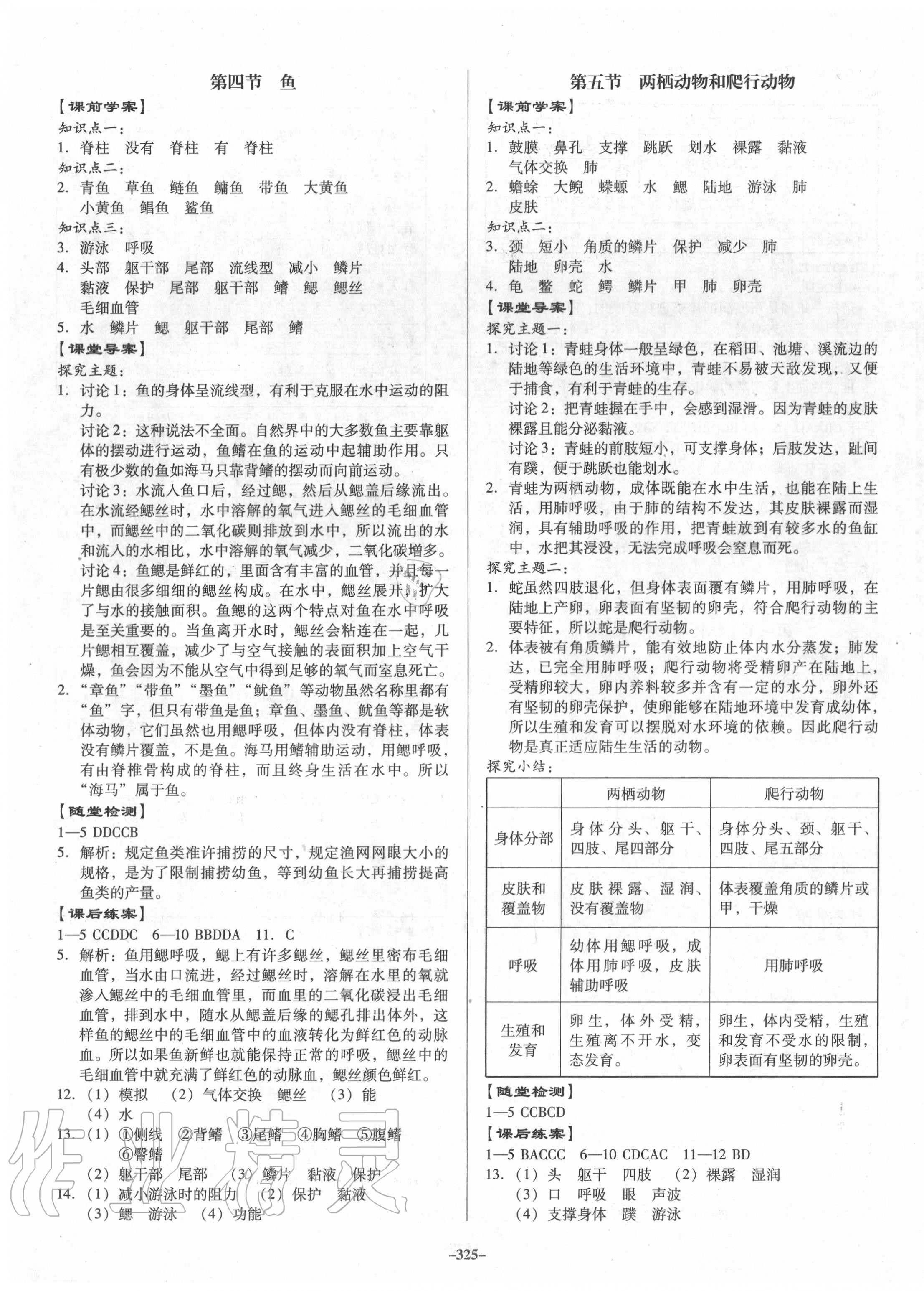 2020年百年学典金牌导学案八年级生物全一册人教版 第3页