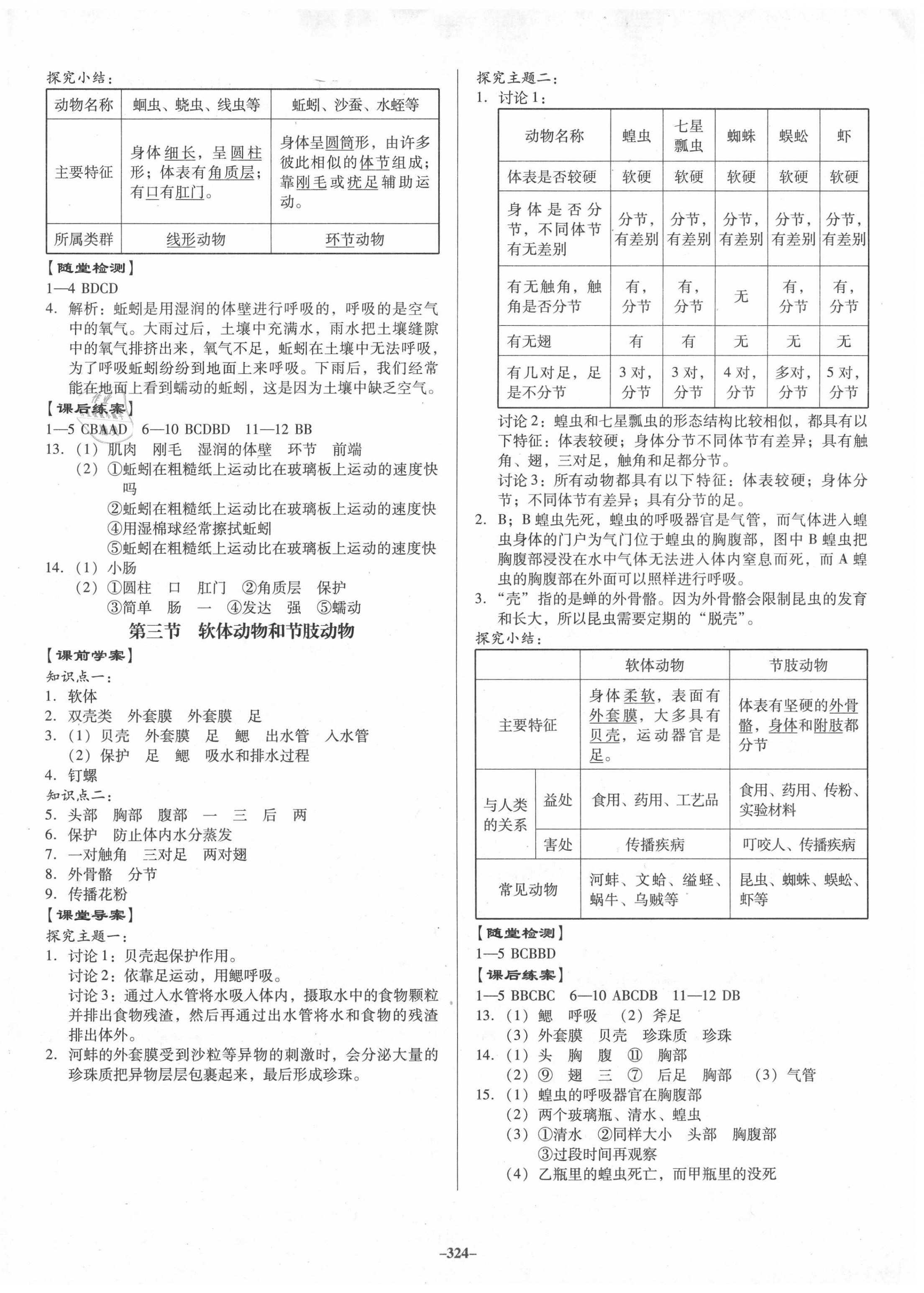 2020年百年学典金牌导学案八年级生物全一册人教版 第2页