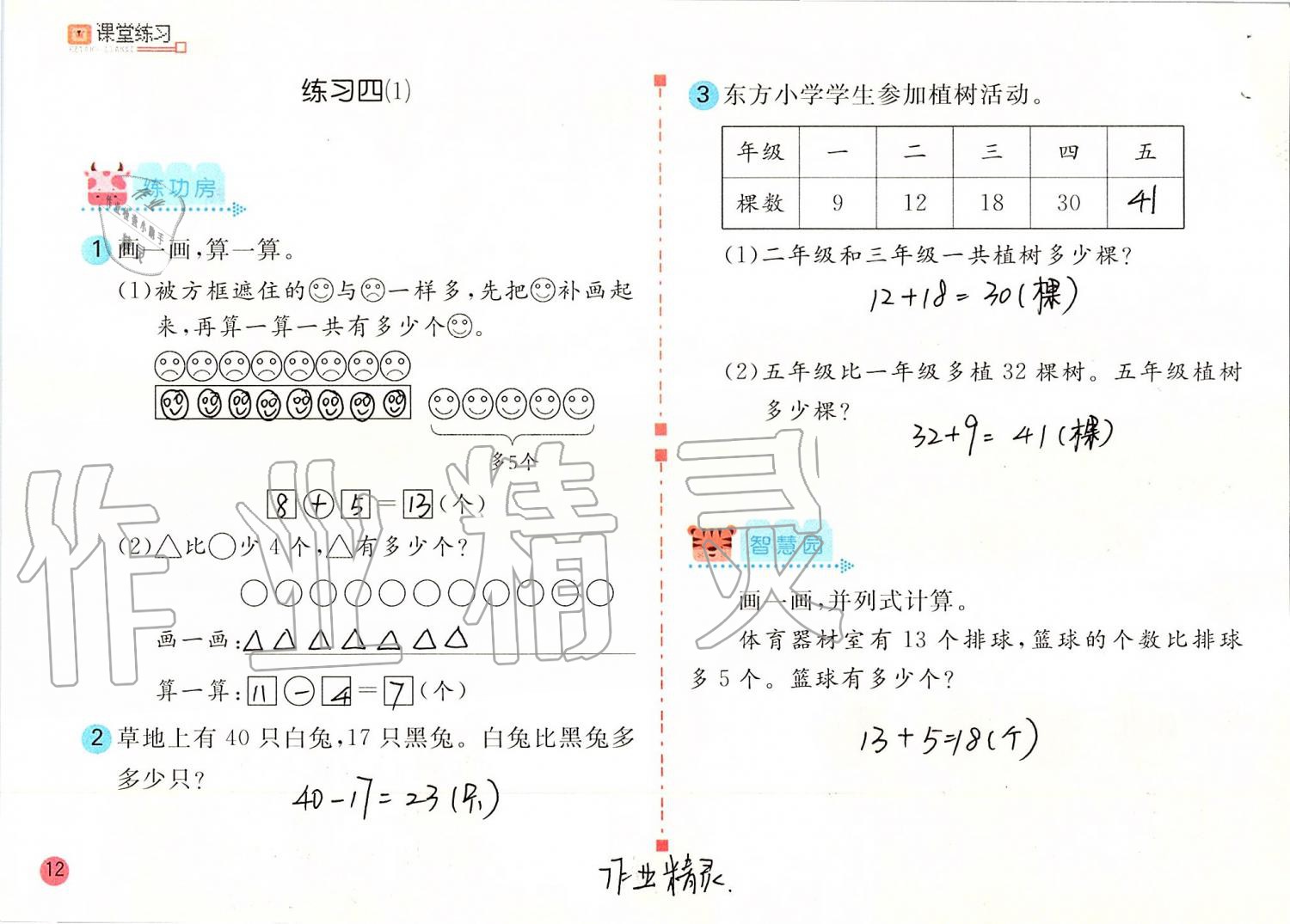 2020年課堂練習二年級數(shù)學(xué)上冊人教版彩色版 第12頁