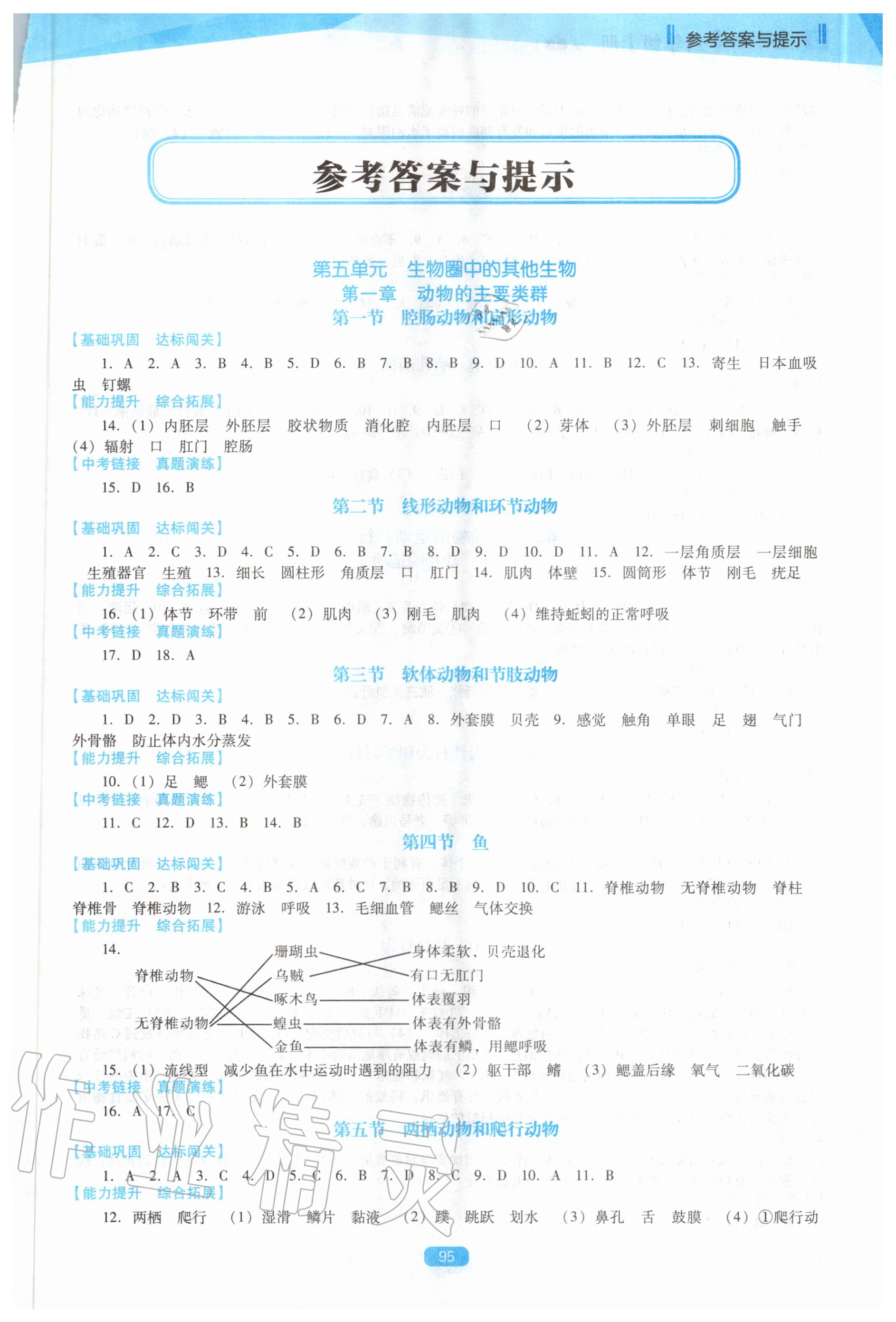 2020年新课程生物学能力培养八年级上册人教版D版 第1页