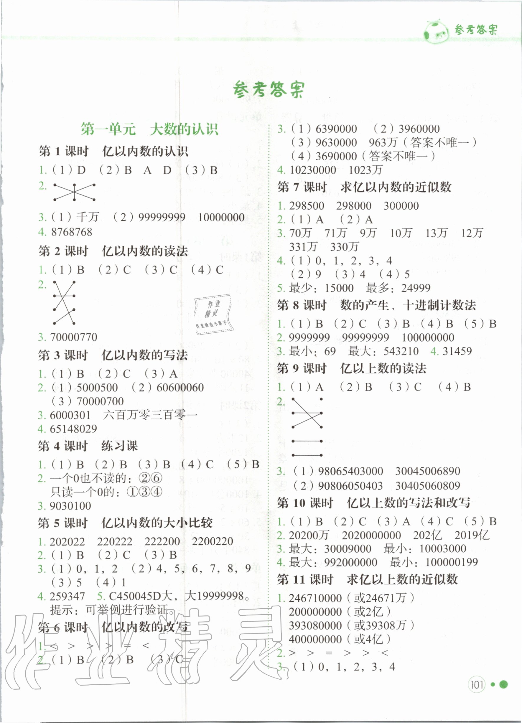 2020年黃岡小狀元練重點四年級數(shù)學(xué)上冊人教版 第1頁