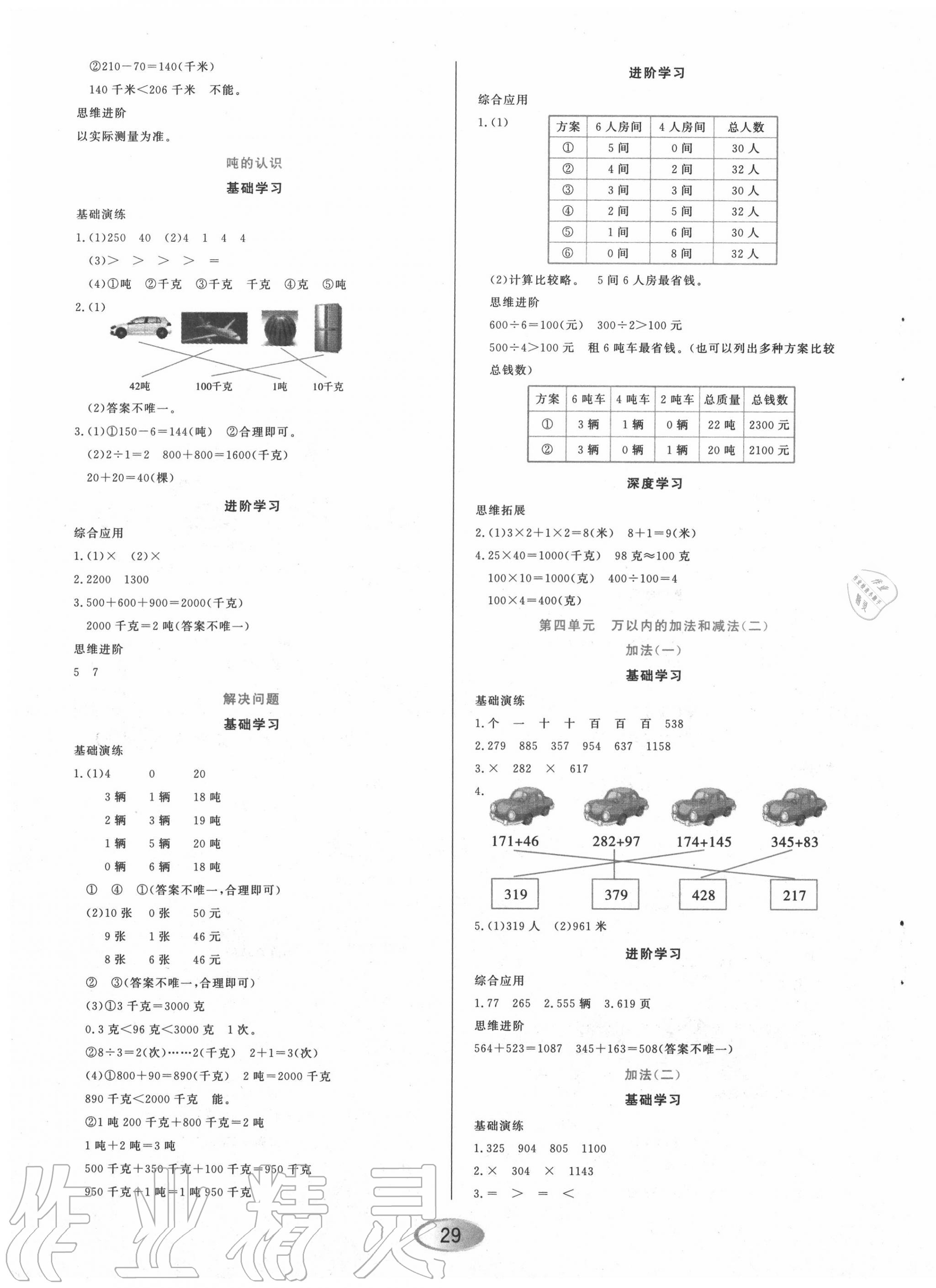 2020年資源與評(píng)價(jià)三年級(jí)數(shù)學(xué)上冊(cè)人教版 第3頁(yè)