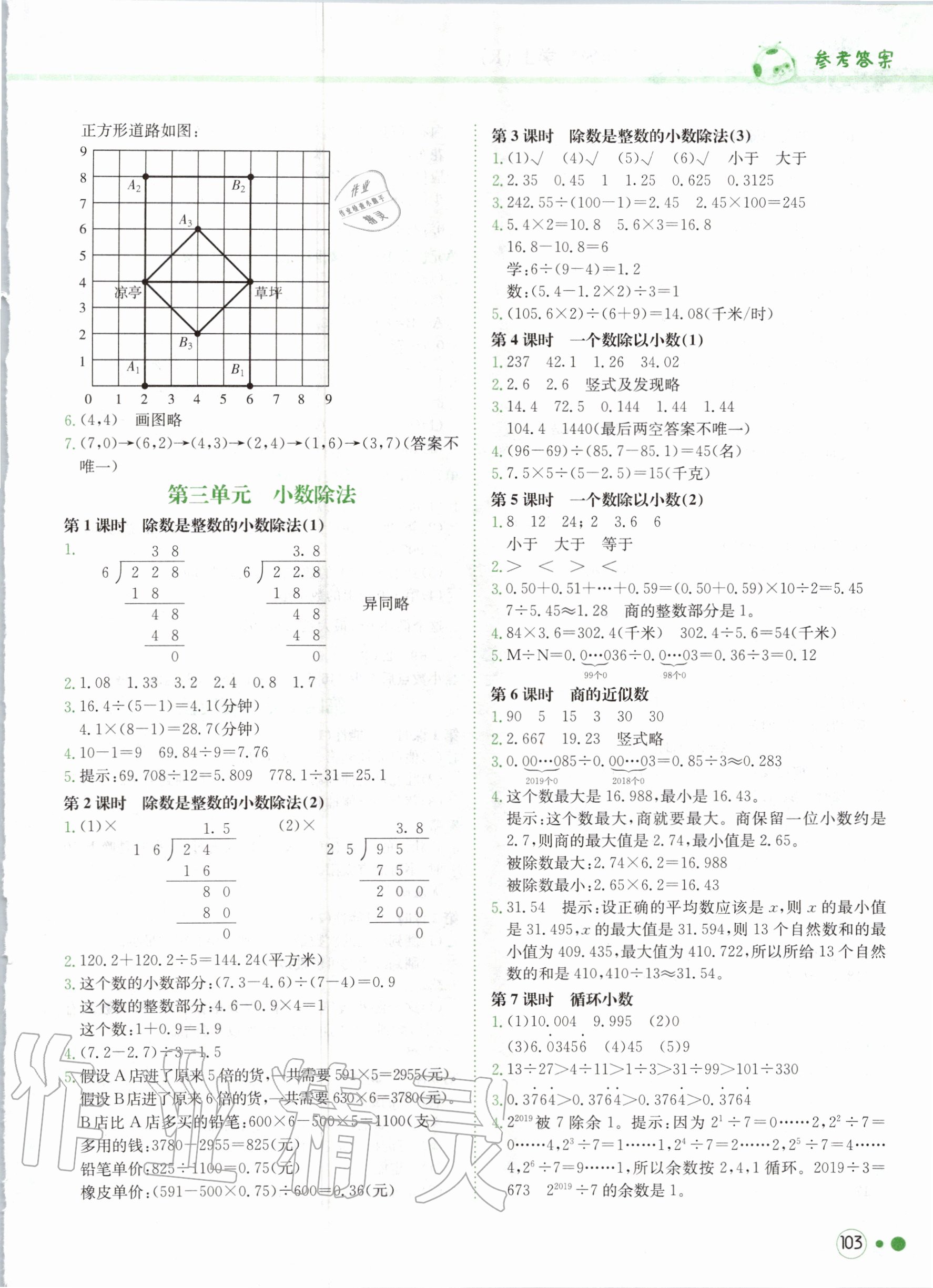 2020年黃岡小狀元練重點(diǎn)五年級(jí)數(shù)學(xué)上冊(cè)人教版 第3頁(yè)