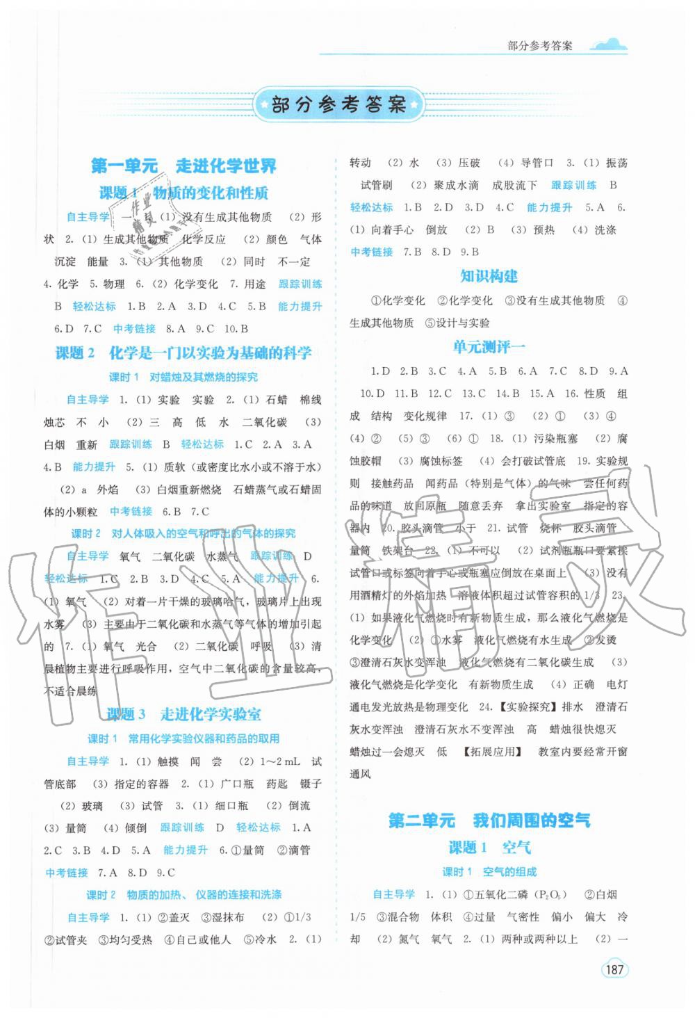 2020年自主學(xué)習(xí)能力測評(píng)九年級(jí)化學(xué)全一冊(cè)人教版 第1頁