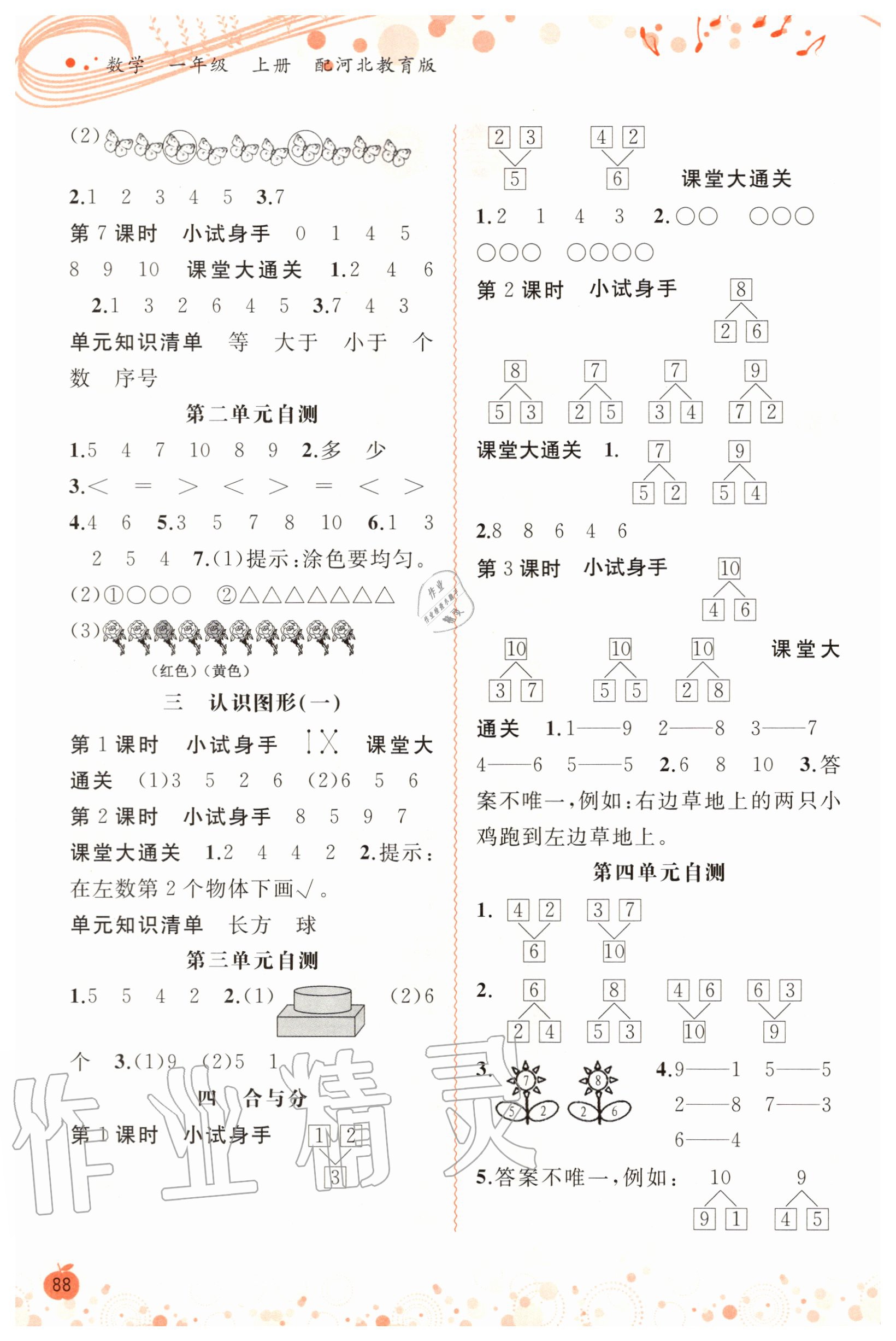 2020年新課程學(xué)習(xí)與測(cè)評(píng)同步學(xué)習(xí)一年級(jí)數(shù)學(xué)上冊(cè)河北教育版 第2頁(yè)