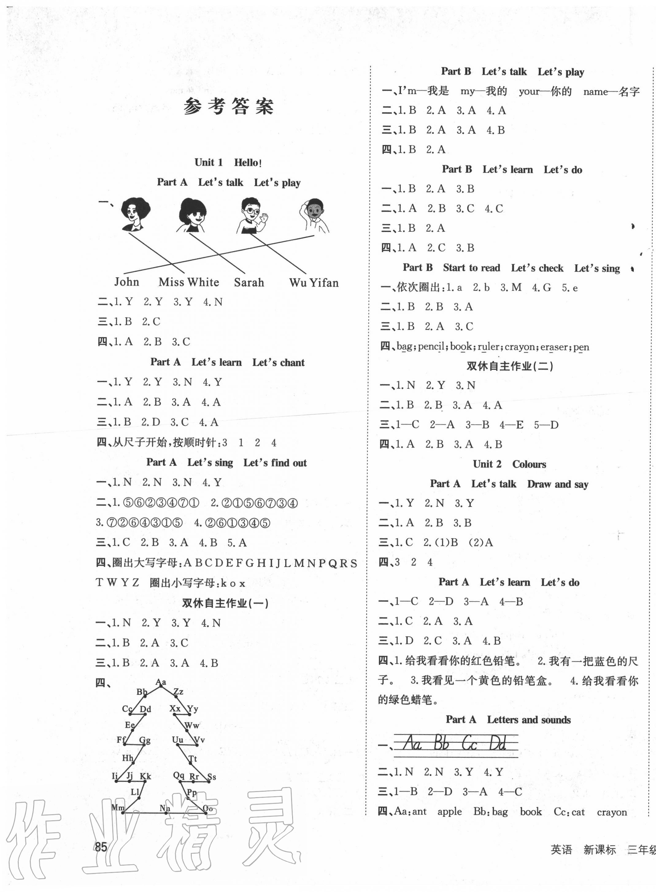 2020年英才小狀元同步優(yōu)化練與測(cè)三年級(jí)英語上冊(cè)人教PEP版 第1頁(yè)