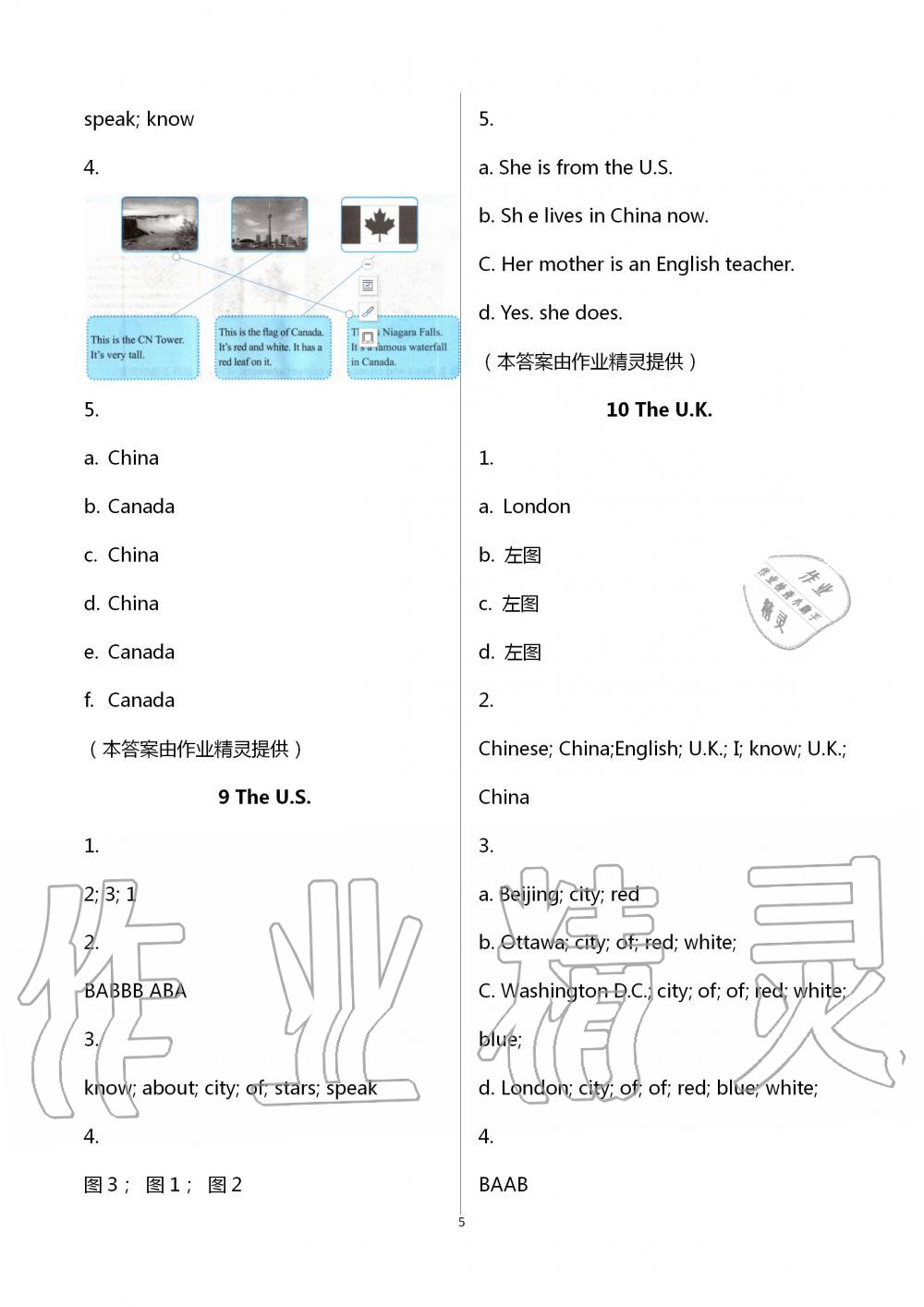 2020年同步練習(xí)冊五年級英語上冊冀教版河北教育出版社 第5頁