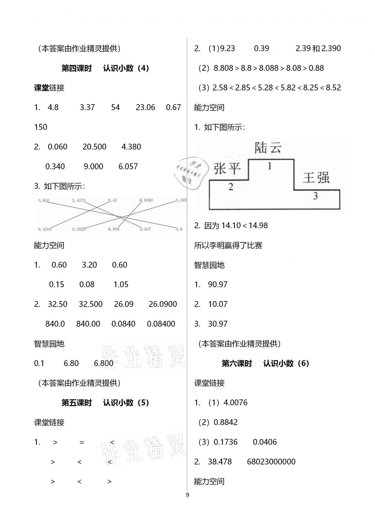 2020年隨堂練1加2五年級(jí)數(shù)學(xué)上冊(cè)蘇教版 第9頁(yè)