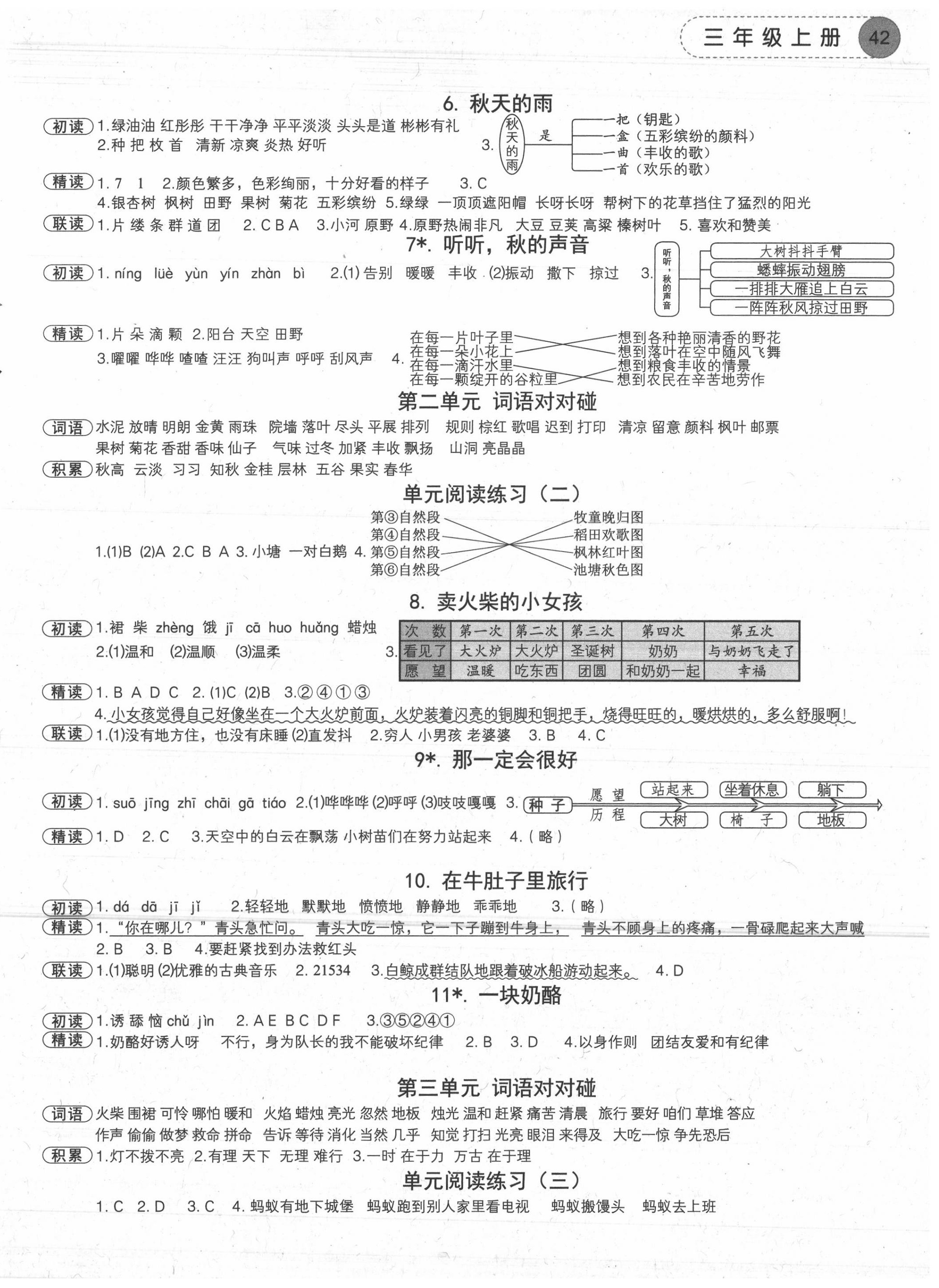 2020年學而老師詞林采擷三年級上冊人教版浙江專版 參考答案第2頁