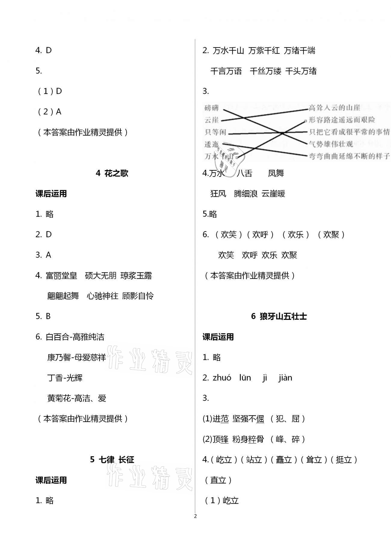 2020年小學(xué)語文詞語手冊六年級上冊人教版開明出版社 第2頁