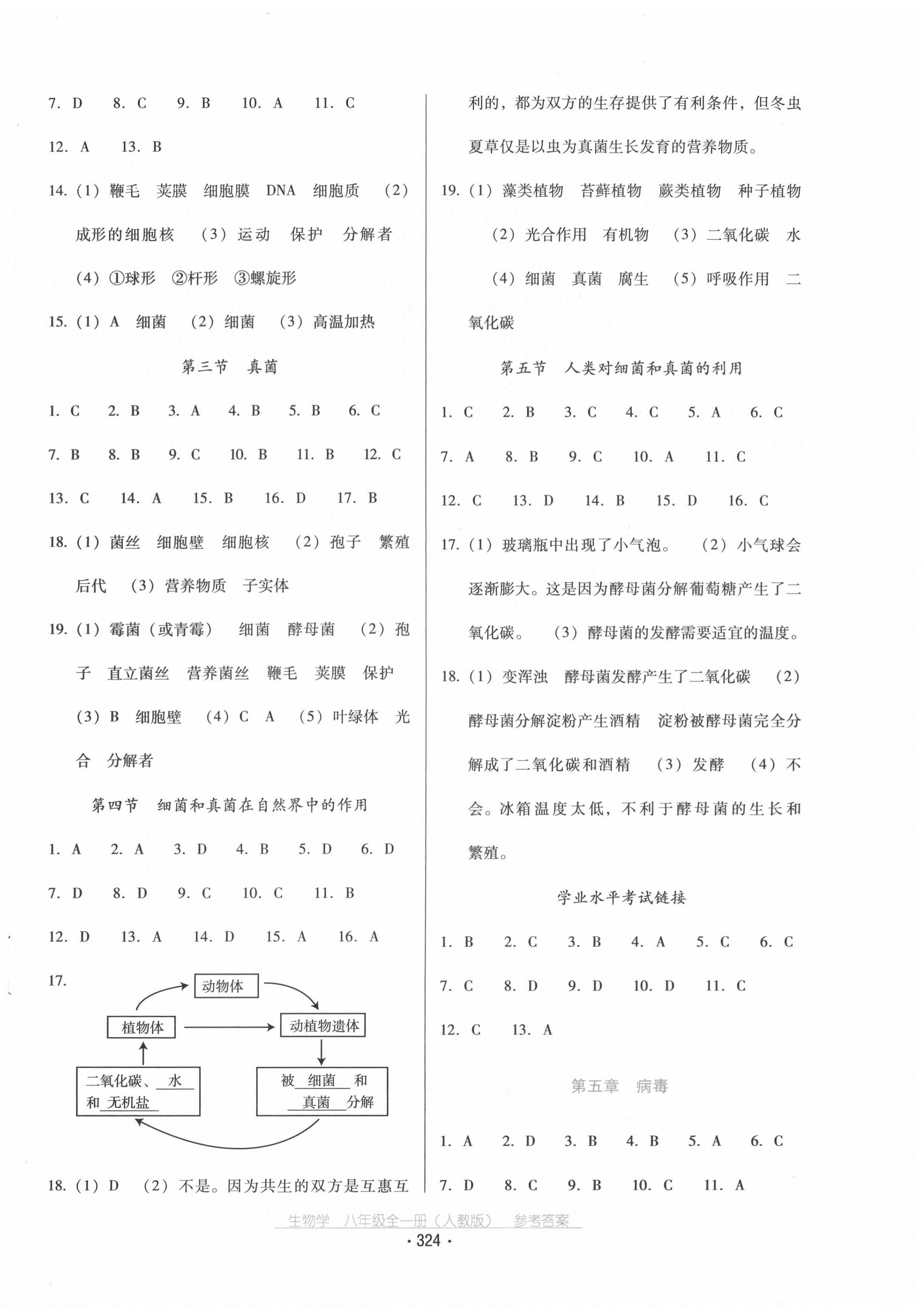 2020年云南省標(biāo)準(zhǔn)教輔優(yōu)佳學(xué)案八年級生物學(xué)全一冊人教版 第4頁