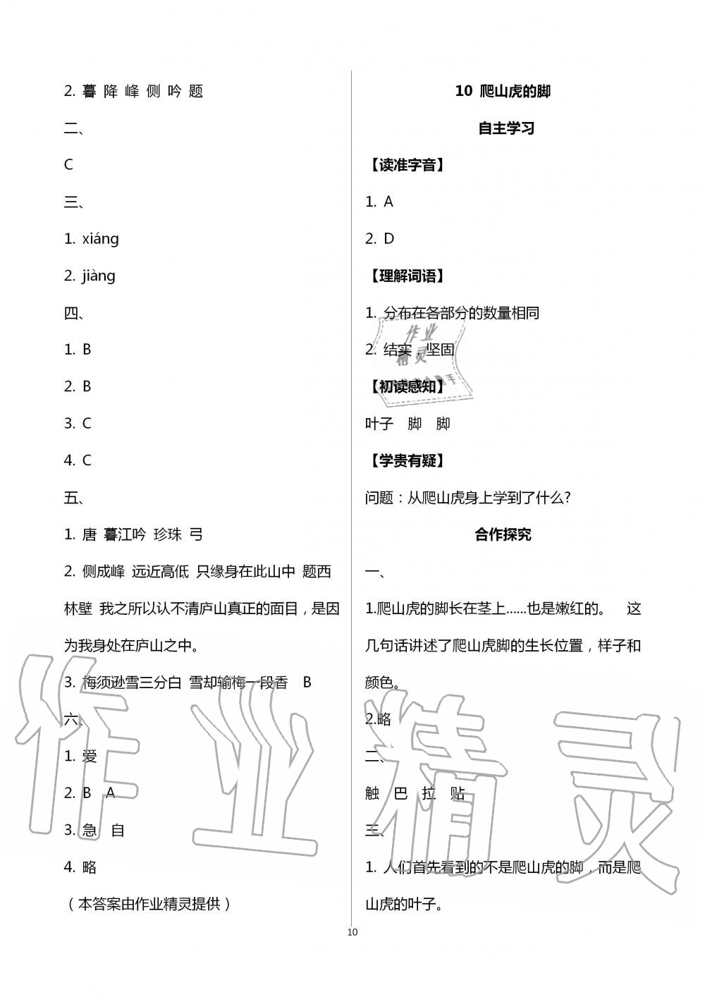 2020年人教金学典同步解析与测评四年级语文上册人教版云南专版 第10页