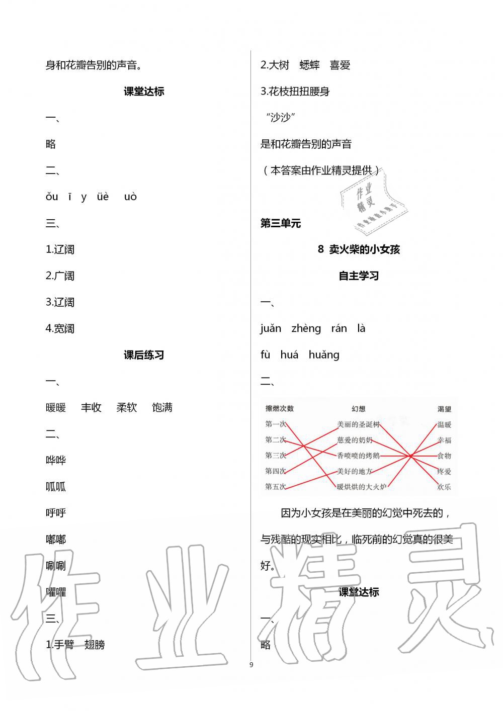 2020年人教金學(xué)典同步解析與測評(píng)三年級(jí)語文上冊(cè)人教版云南專版 第9頁