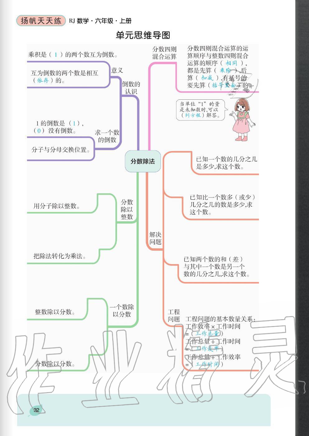 2020年揚(yáng)帆文化揚(yáng)帆天天練六年級(jí)數(shù)學(xué)上冊(cè)人教版 參考答案第32頁(yè)