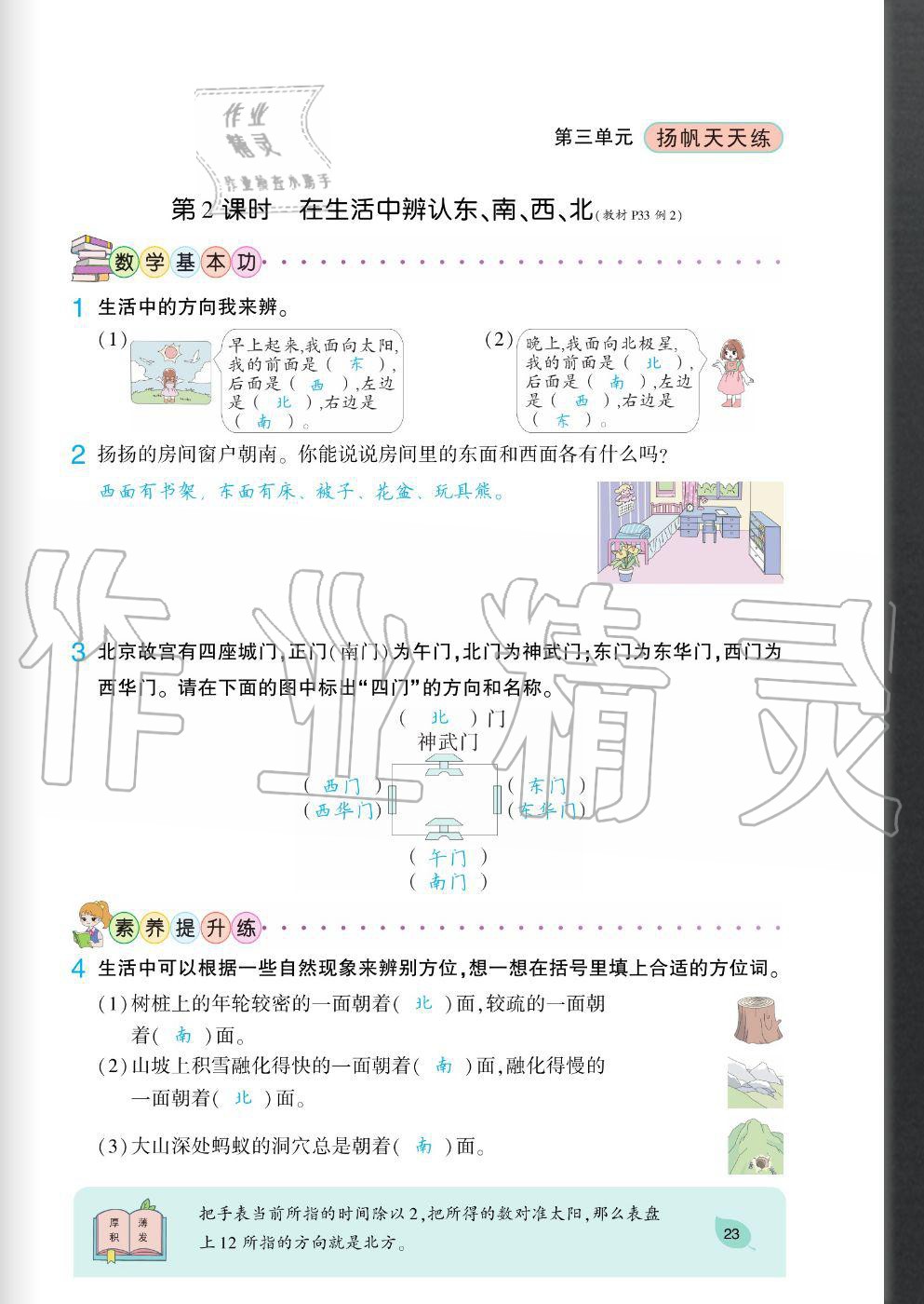 2020年揚帆文化揚帆天天練三年級數(shù)學上冊西師大版 參考答案第23頁