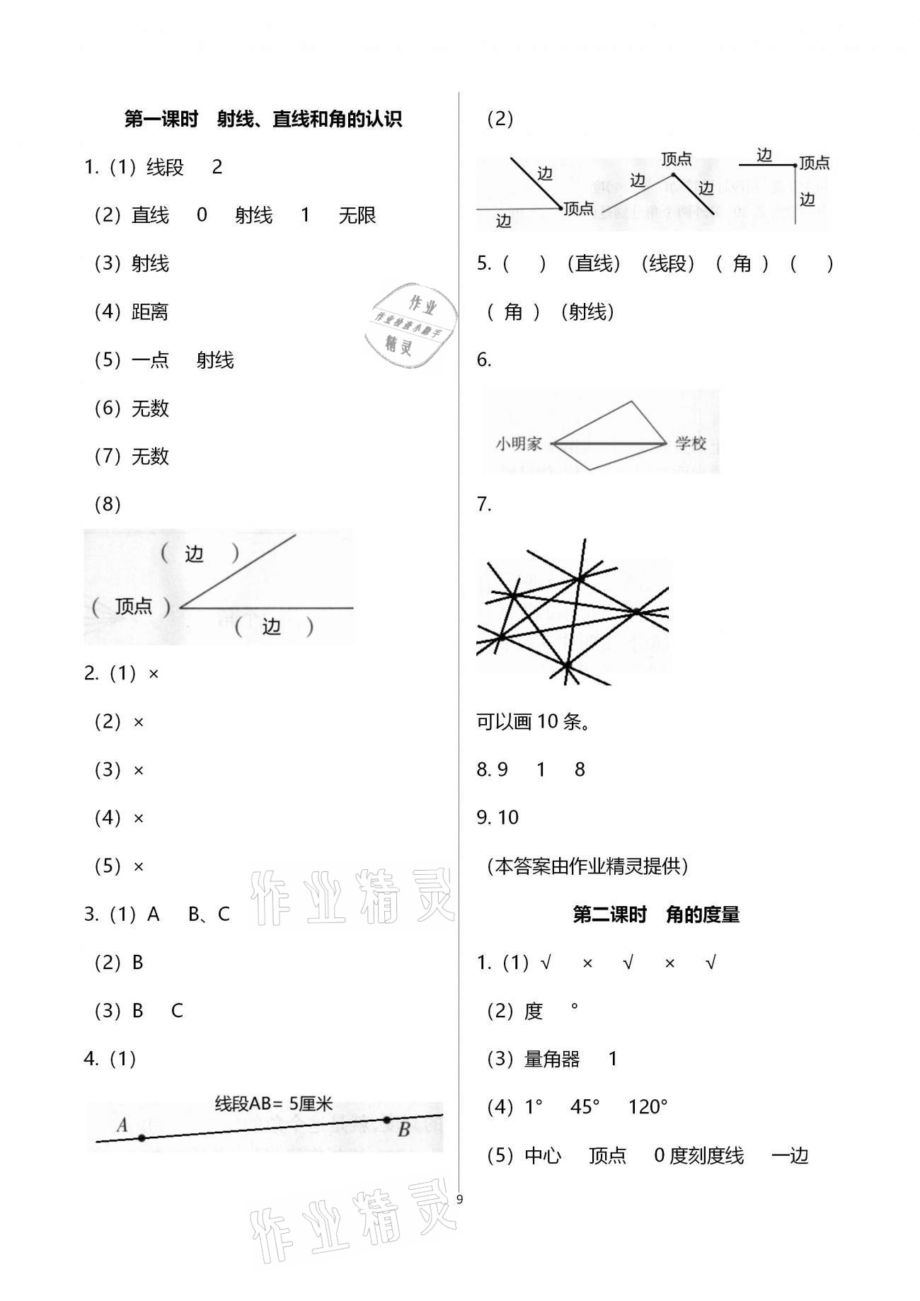 2020年金椰風(fēng)新課程同步練四年級(jí)數(shù)學(xué)上冊(cè)蘇教版 參考答案第9頁(yè)