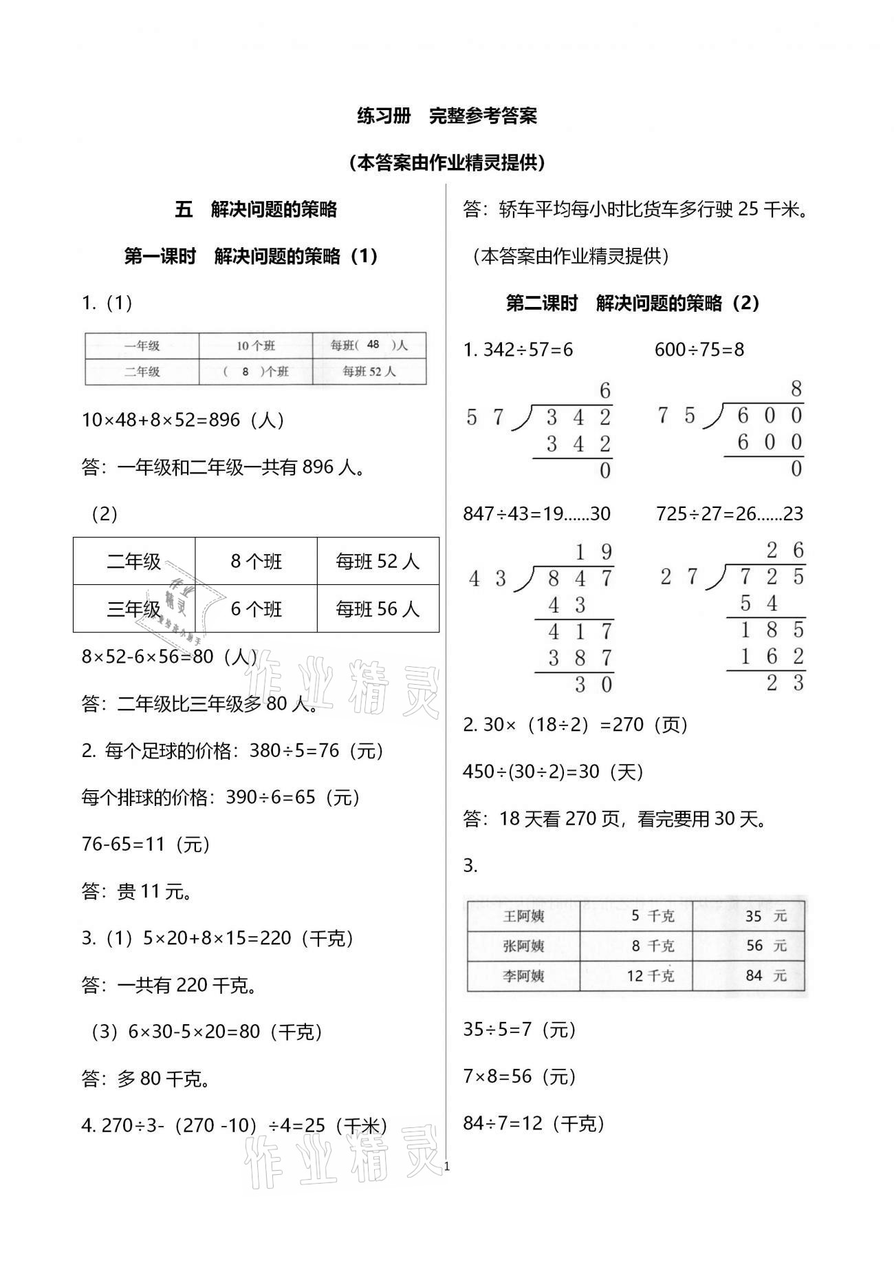 2020年金椰風(fēng)新課程同步練四年級(jí)數(shù)學(xué)上冊蘇教版 第1頁