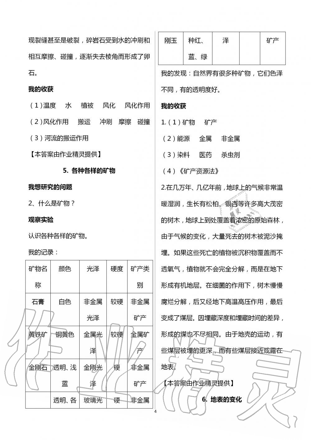 2020年自主學習指導課程五年級科學上冊青島版 第4頁