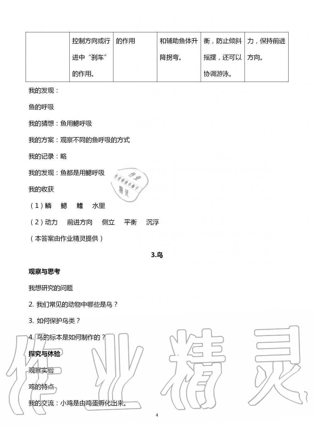 2020年自主学习指导课程四年级科学上册青岛版 第4页