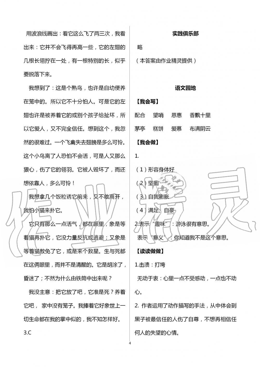 2020年學習園地五年級語文上冊人教版54制山東科學技術出版社 第4頁