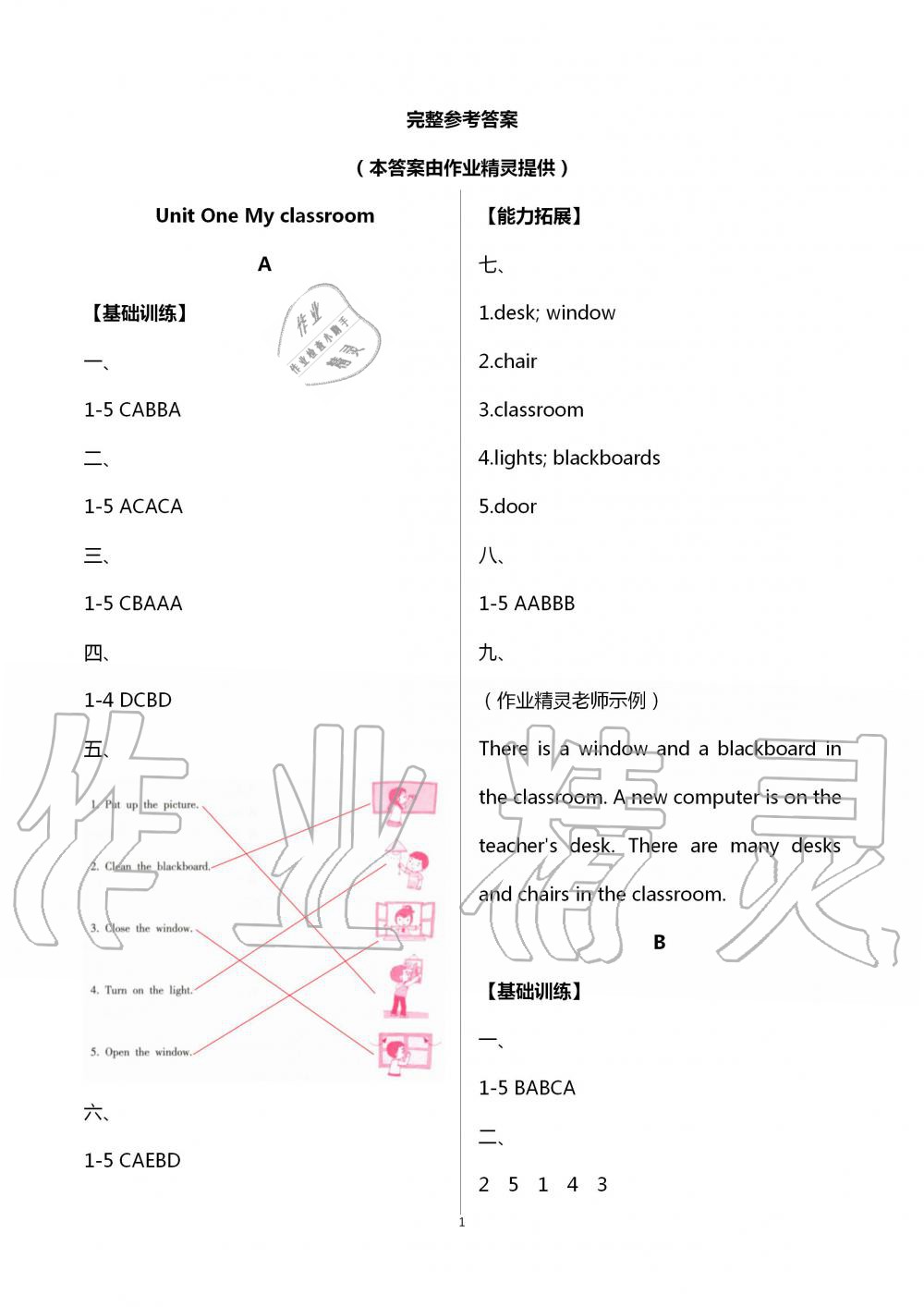 2020年英語學(xué)習(xí)與鞏固四年級上冊人教版 第1頁