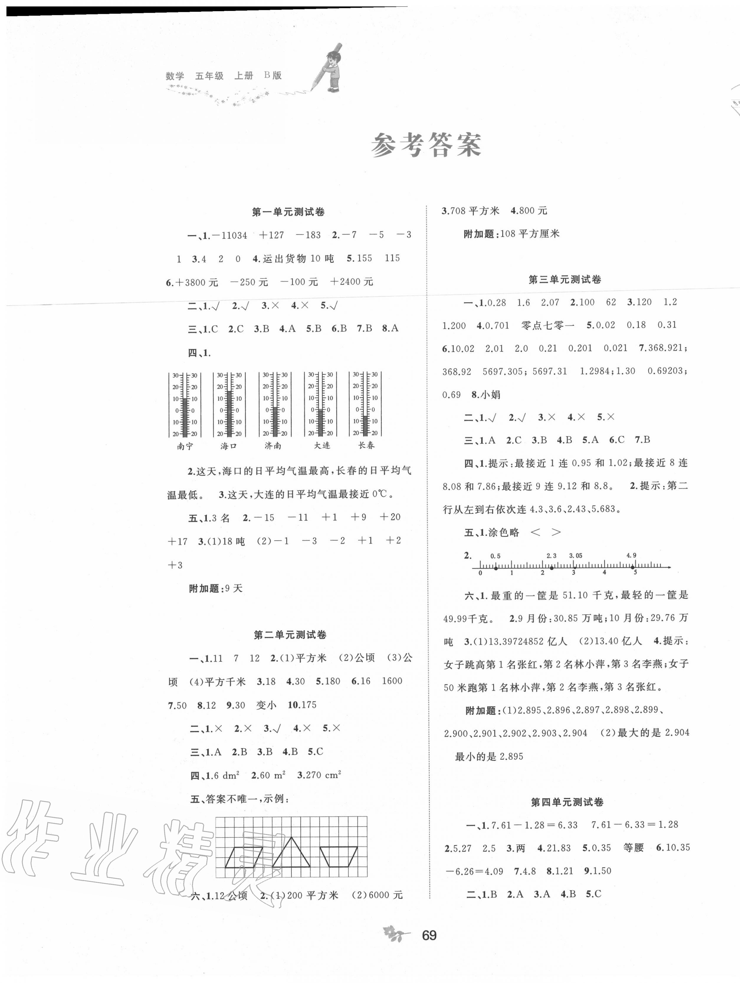 2020年新课程学习与测评单元双测五年级数学上册苏教版B版 第1页