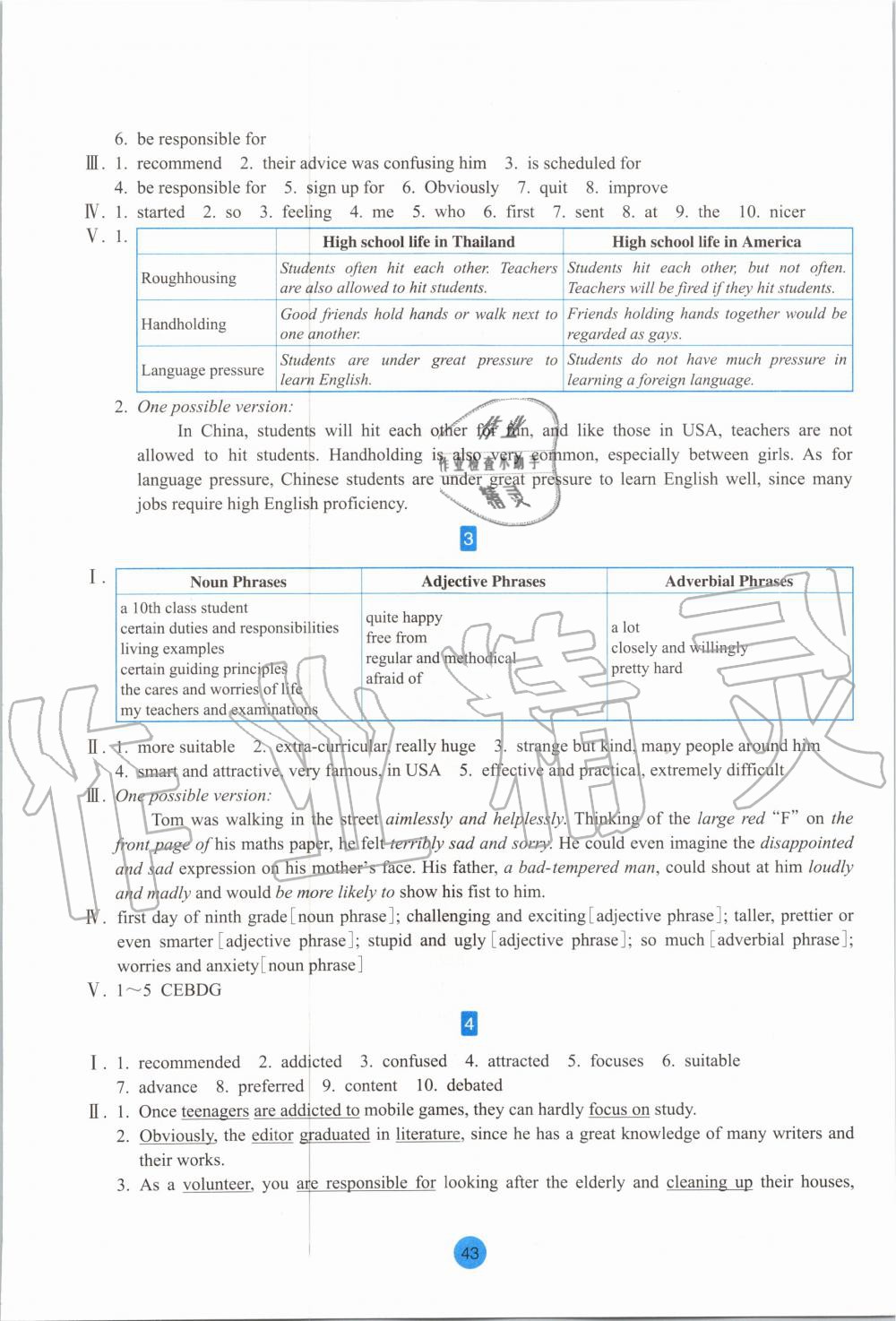 2020年作業(yè)本英語(yǔ)必修第一冊(cè)人教版浙江教育出版社 參考答案第3頁(yè)