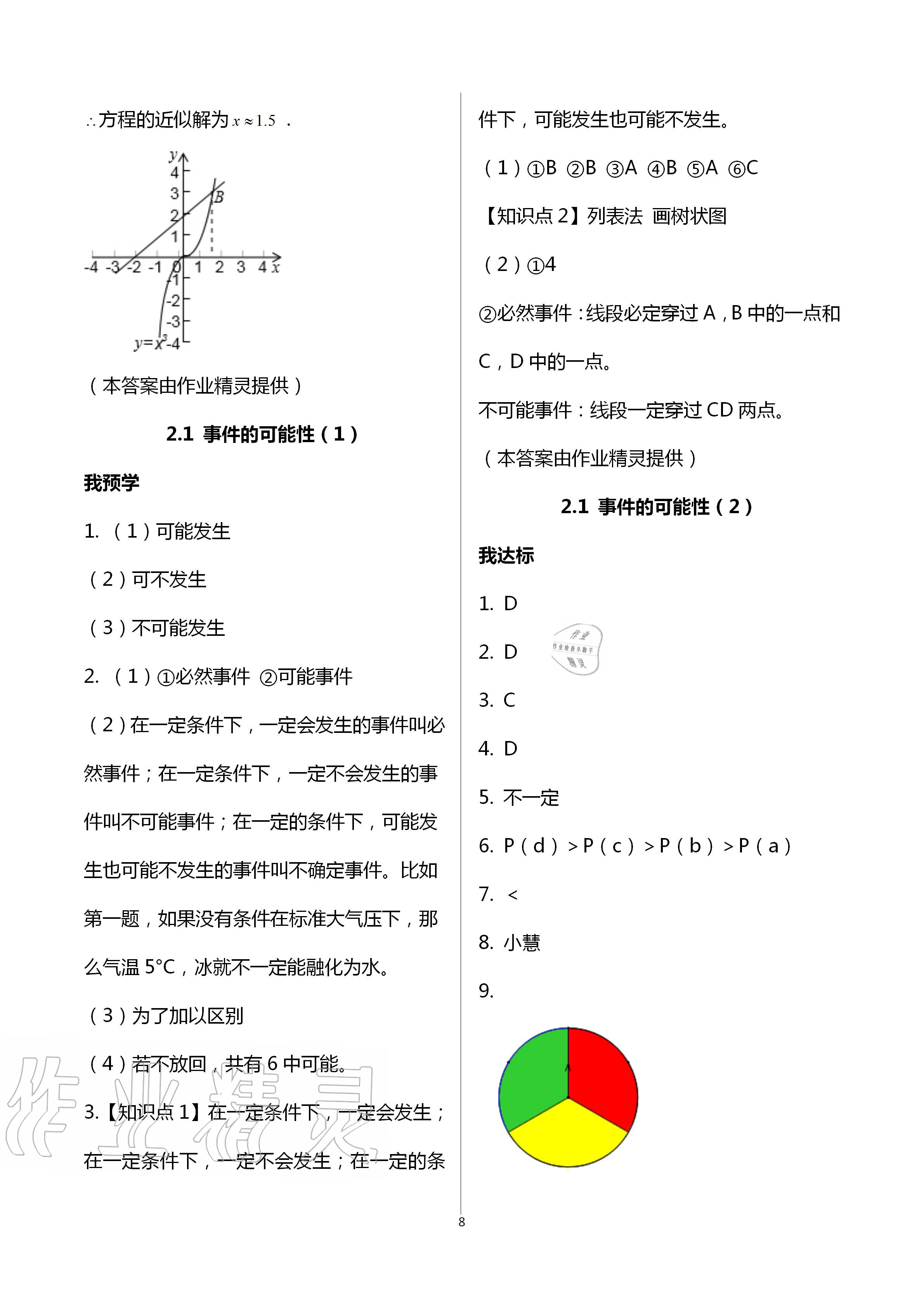 2020年導(dǎo)學(xué)新作業(yè)九年級數(shù)學(xué)上冊浙教版 第8頁