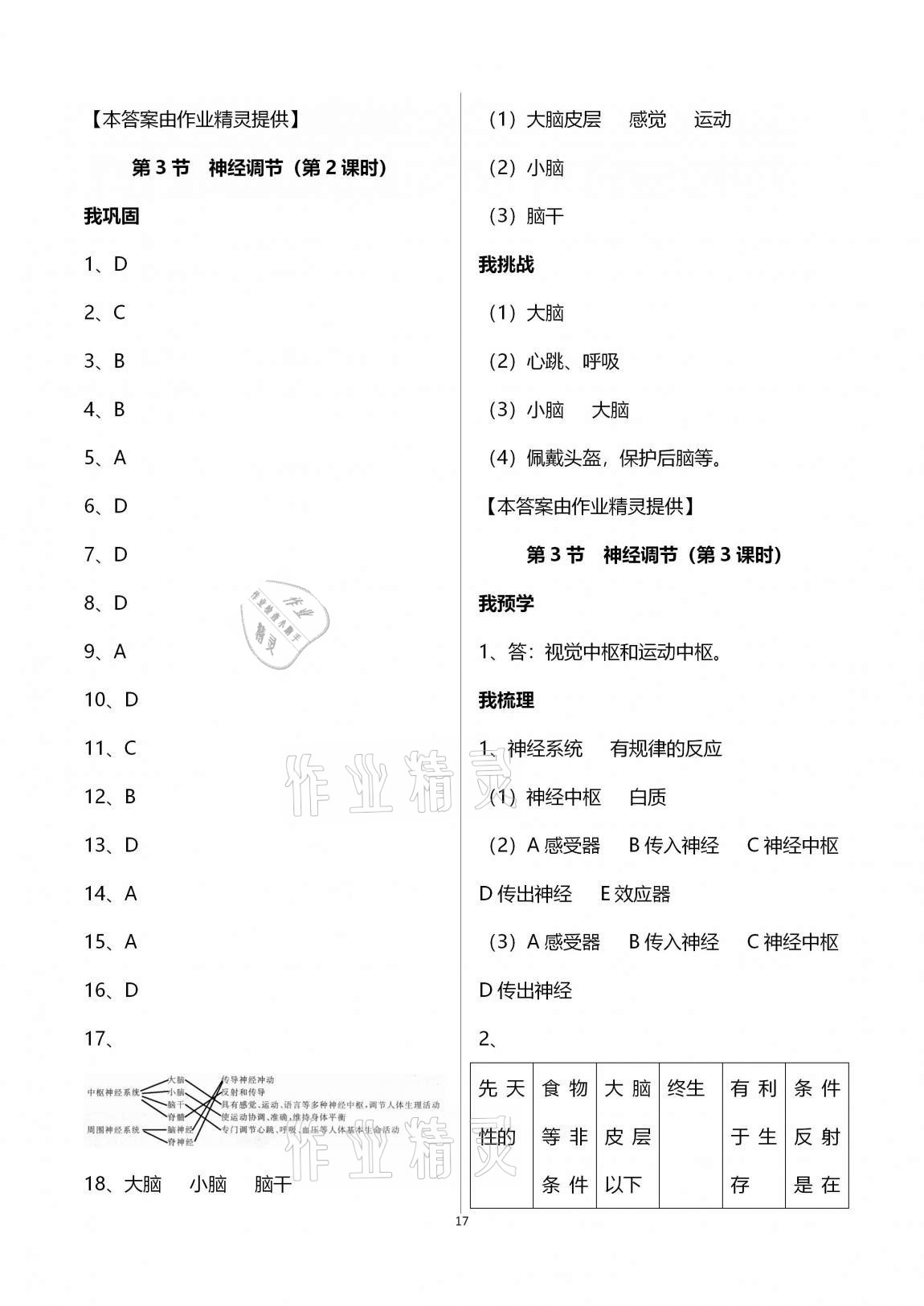 2020年导学新作业八年级科学上册浙教版 第17页