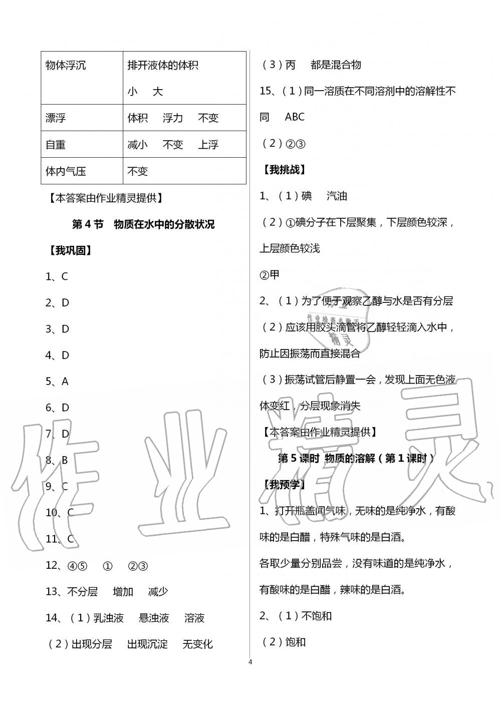 2020年導學新作業(yè)八年級科學上冊浙教版 第4頁