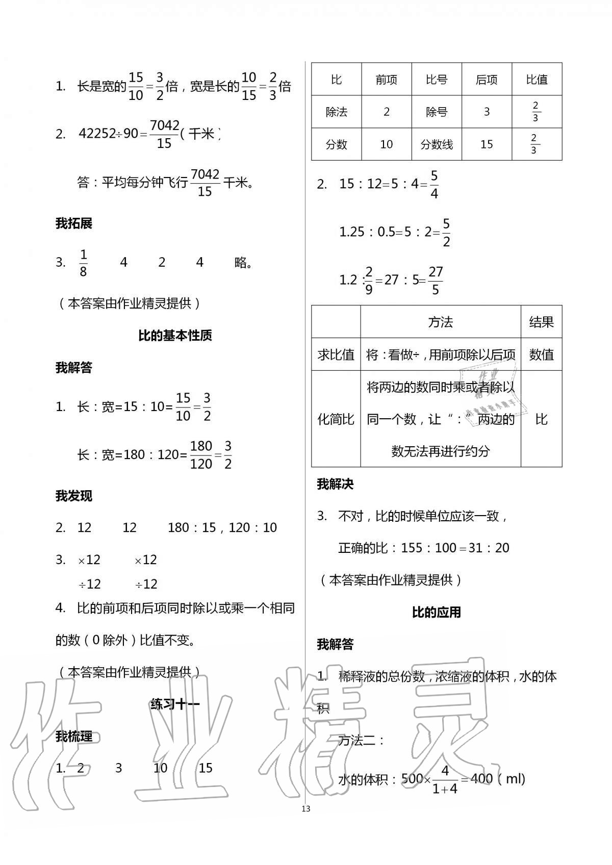 2020年導(dǎo)學(xué)新作業(yè)小學(xué)數(shù)學(xué)六年級(jí)上冊(cè)人教版 第13頁(yè)