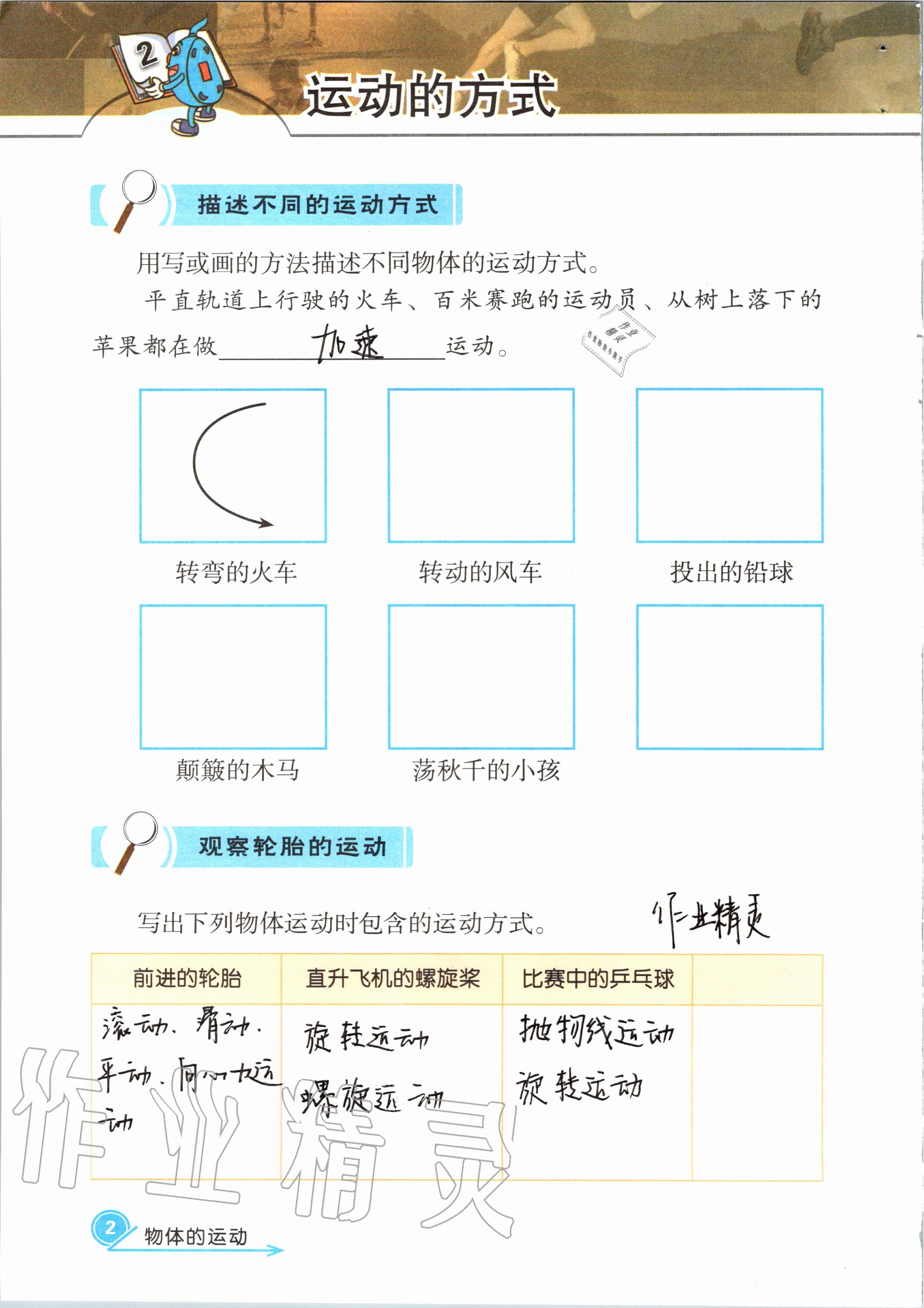 2020年科学学生活动手册四年级上册冀教版 参考答案第2页