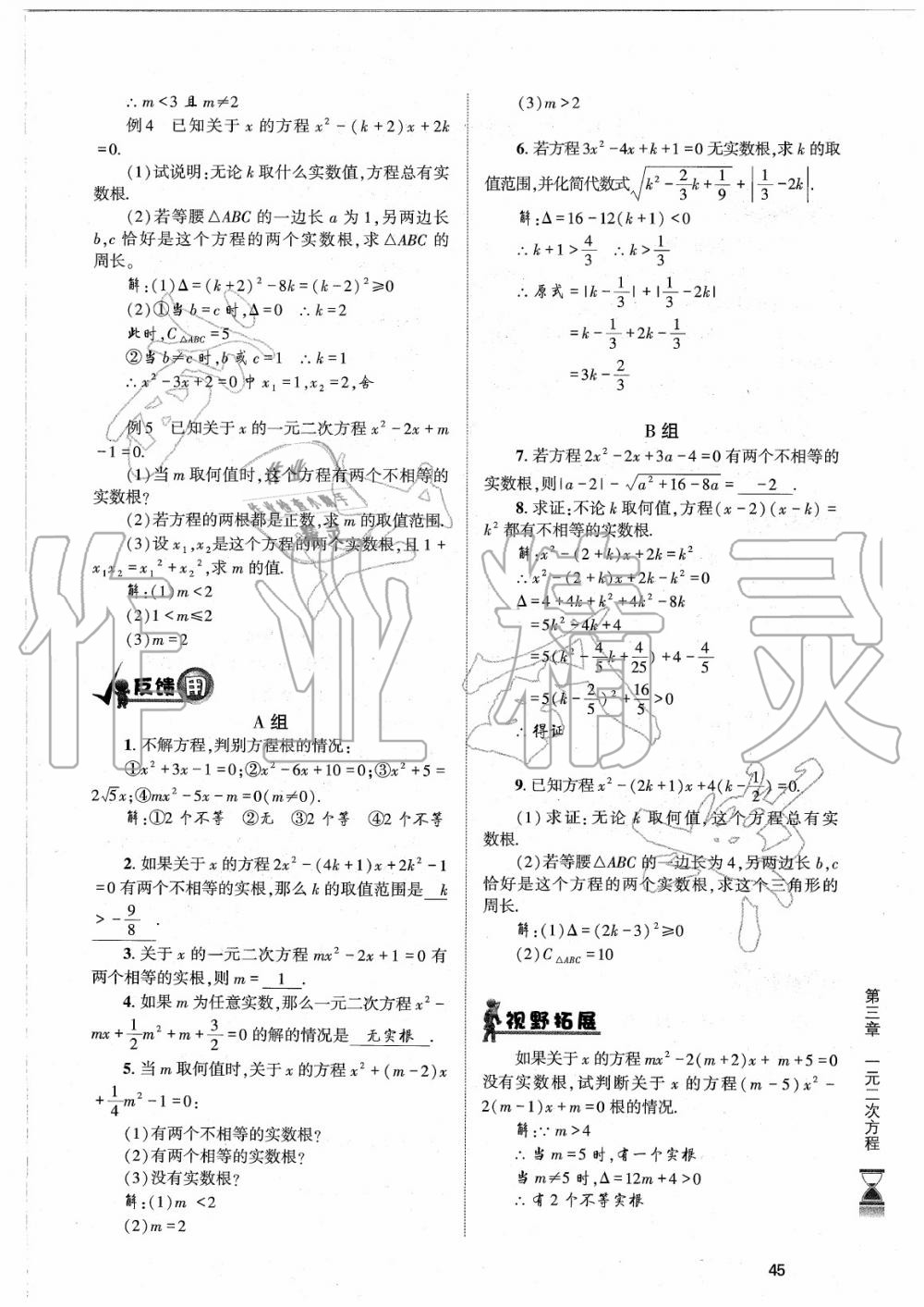 2020年育才金典九年級(jí)數(shù)學(xué)全一冊(cè)北師大版 參考答案第45頁(yè)