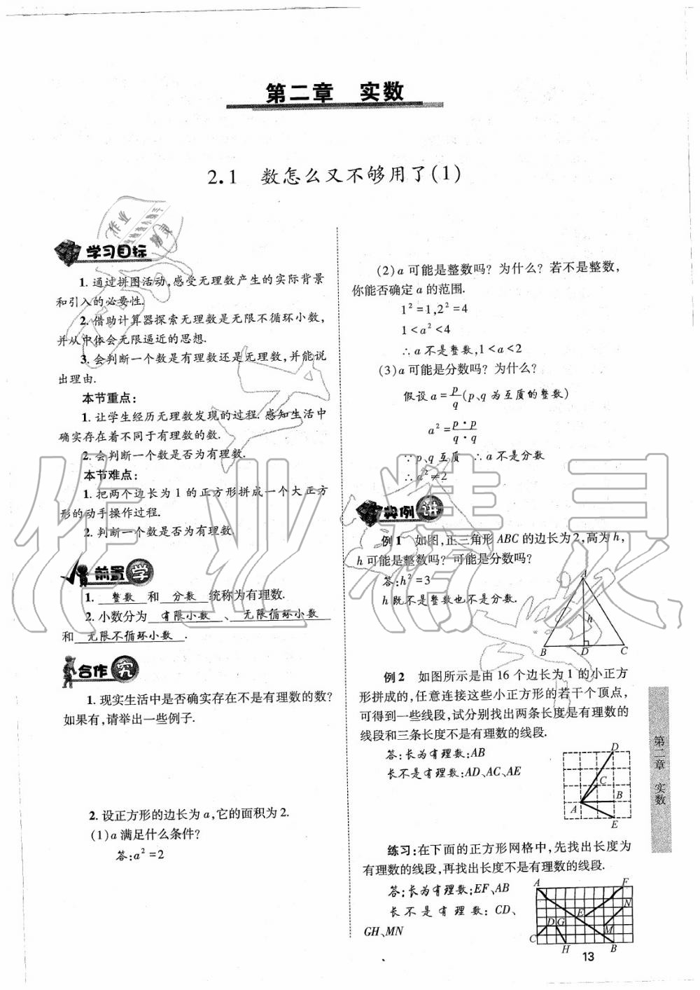 2020年育才金典八年級數(shù)學上冊北師大版 參考答案第13頁