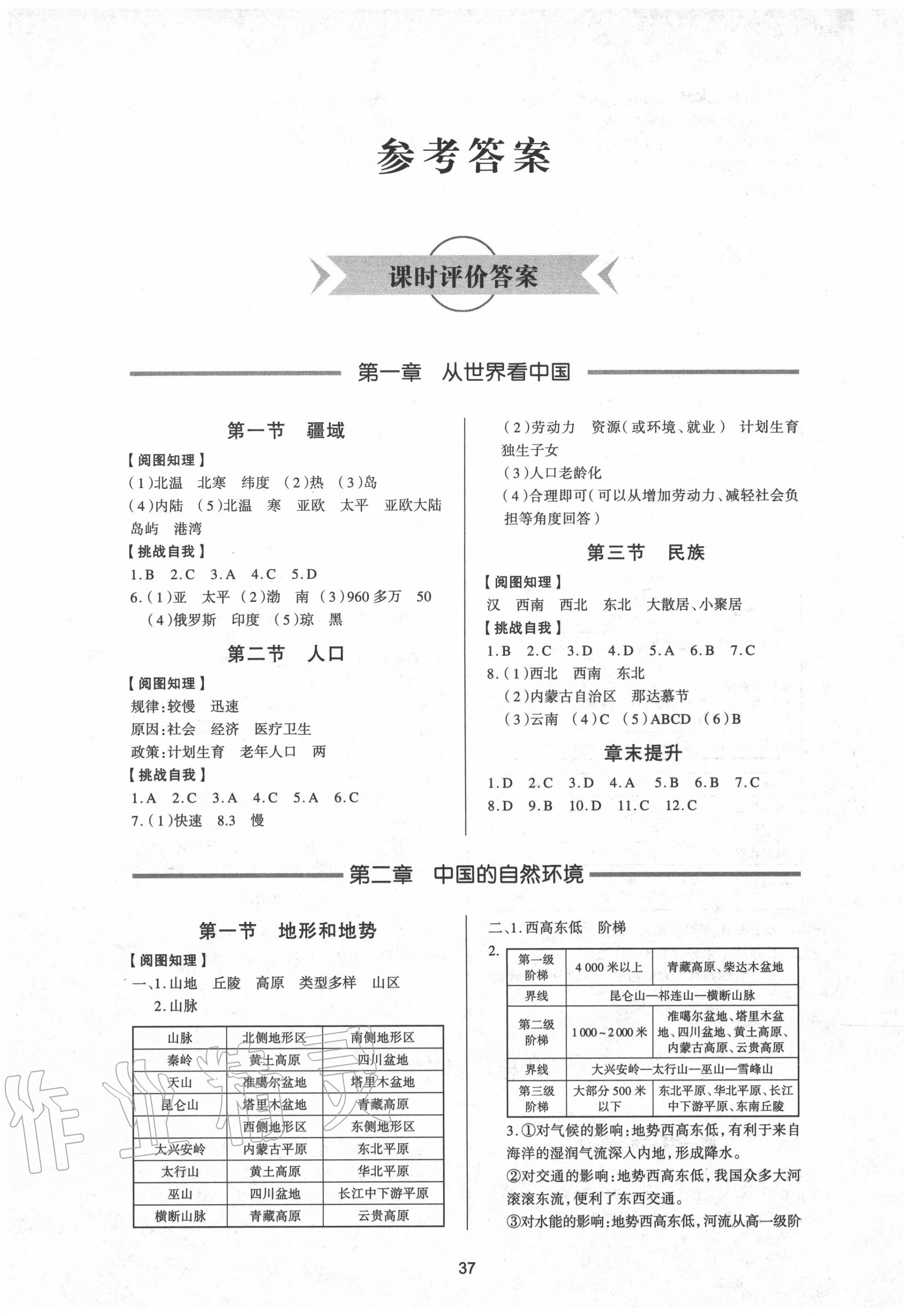 2020年新課程學(xué)習(xí)與檢測(cè)八年級(jí)地理上冊(cè)人教版 第1頁