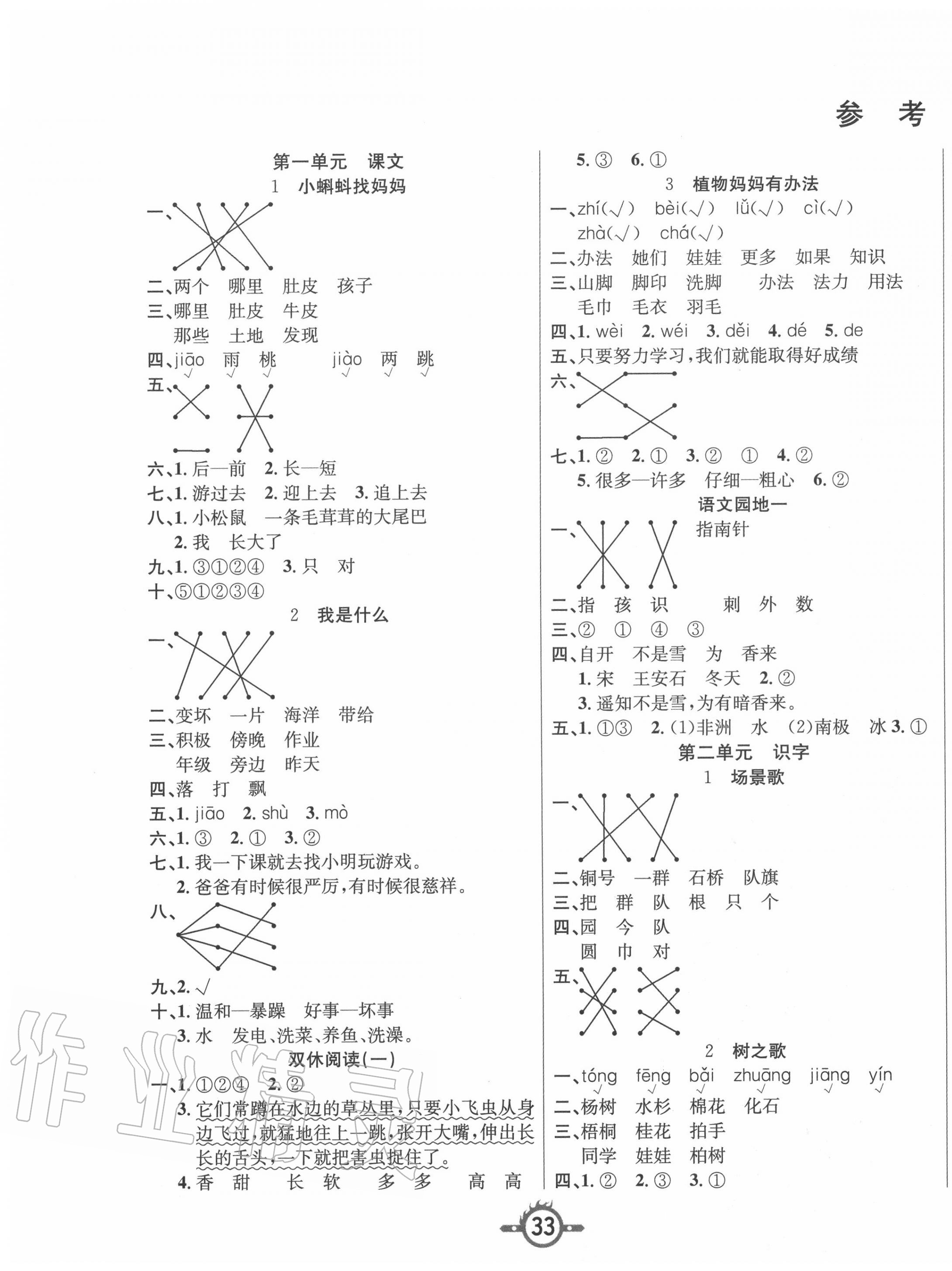 2020年創(chuàng)新課課練二年級(jí)語(yǔ)文上冊(cè)人教版 第1頁(yè)